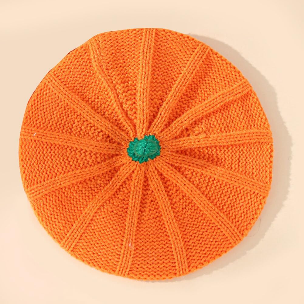 Perfect Halloween pumpkin Beret for Kids