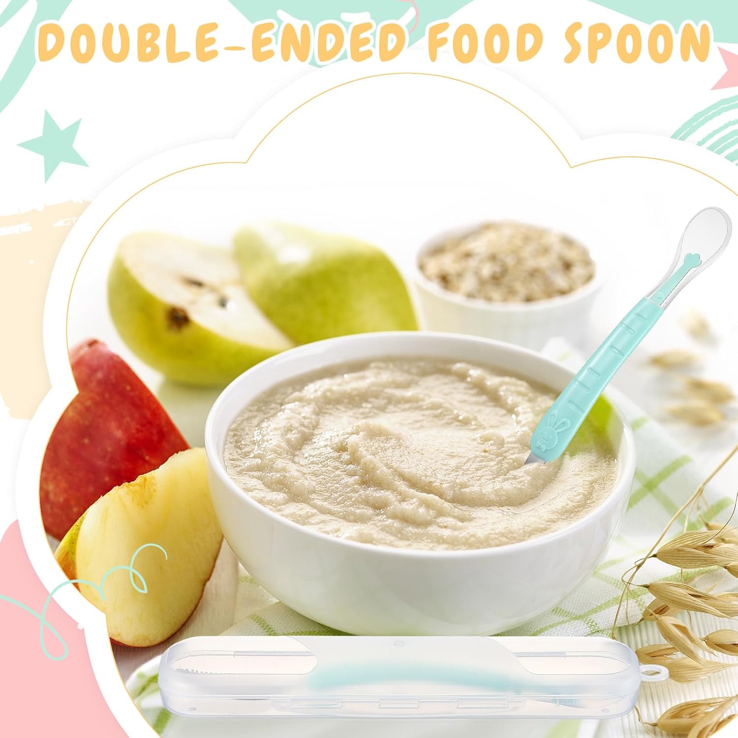 Dual Head Silicone Feeding Spoon for Babies