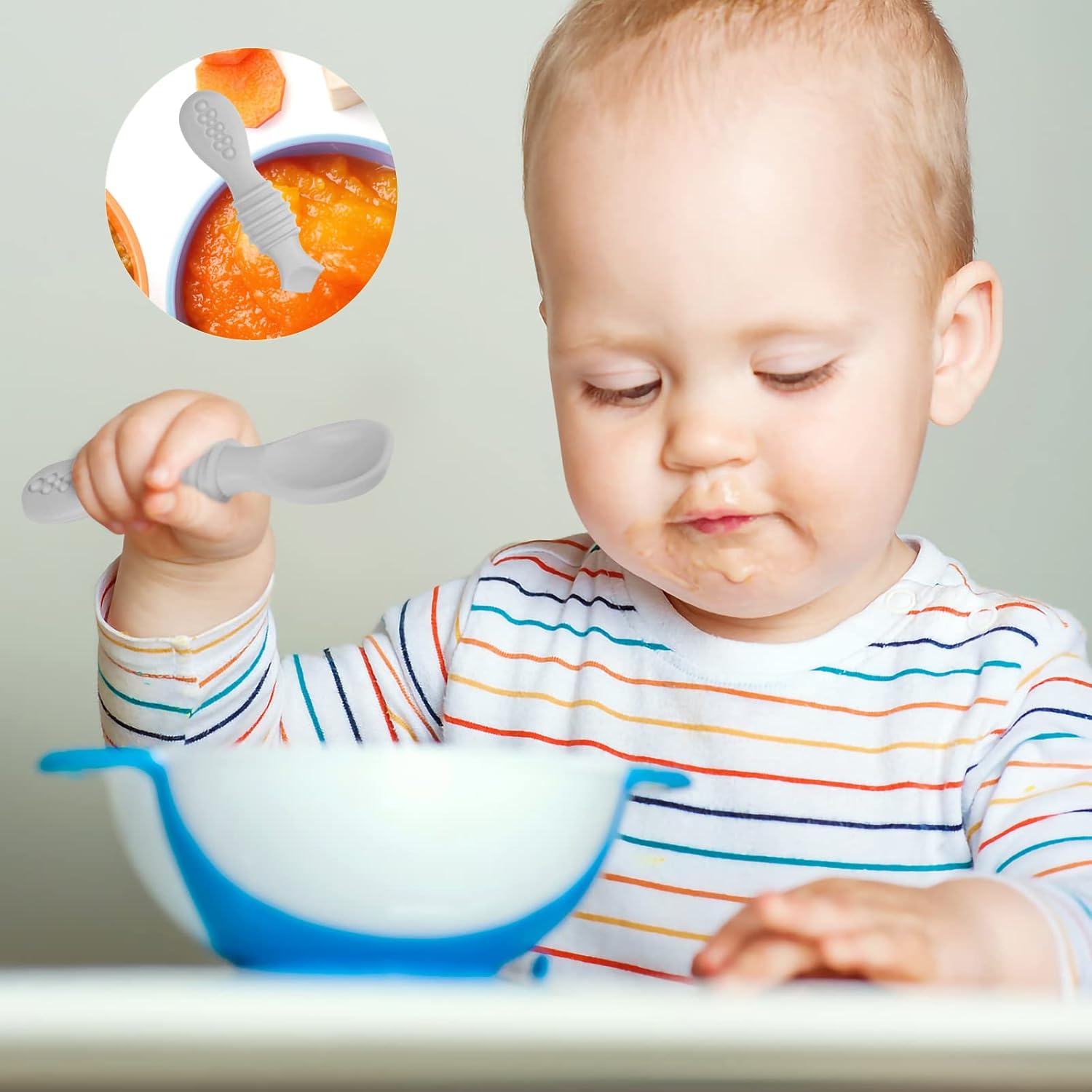 4-Piece Silicone Baby Spoons BPA-Free