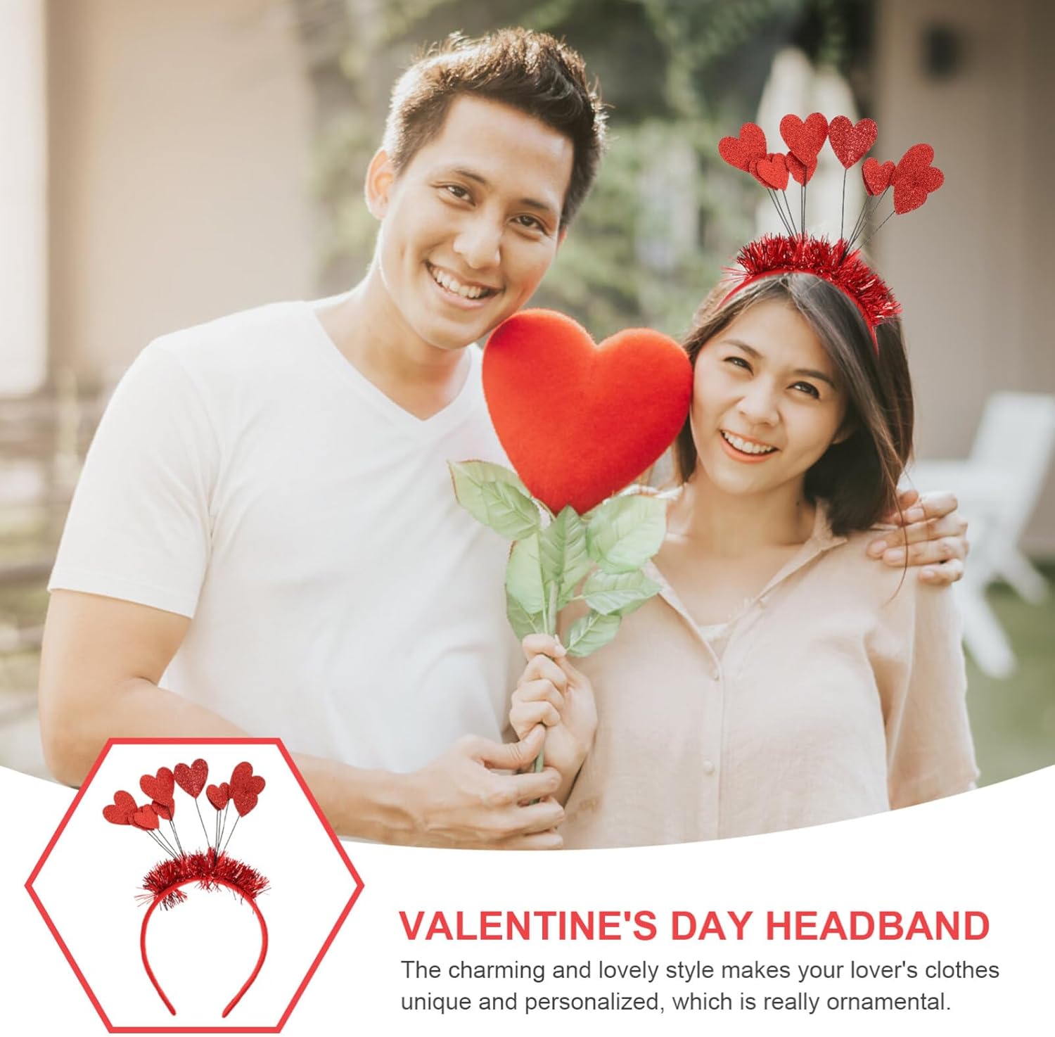 Valentines Day Heart Headband
