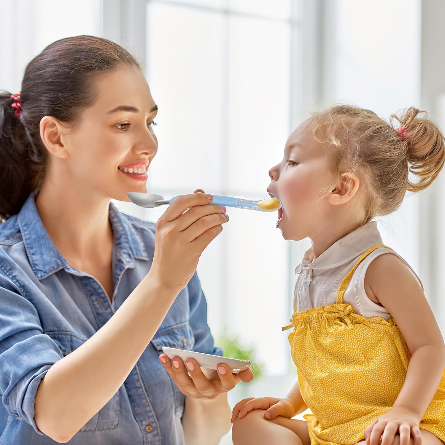 Soft Silicone Double-Headed Feeding Spoon Baby Food Decoder