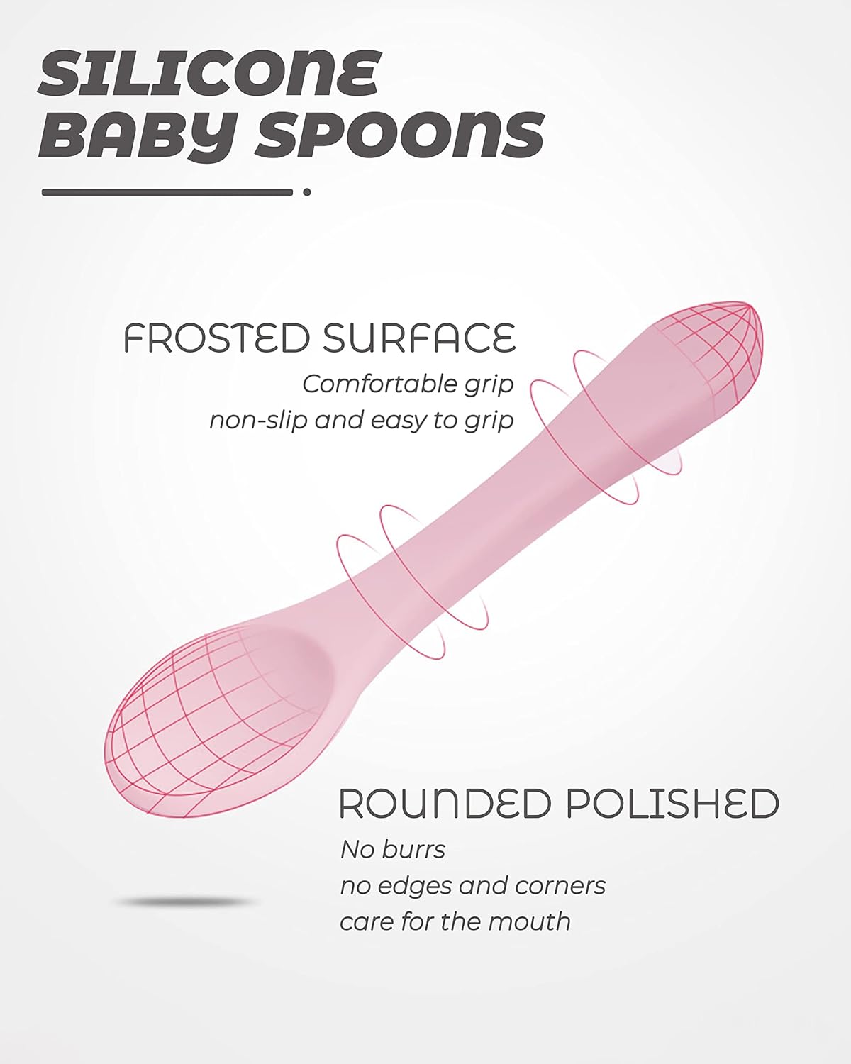 Durable 10-Piece Silicone Baby Spoons and Forks for Self-Feeding