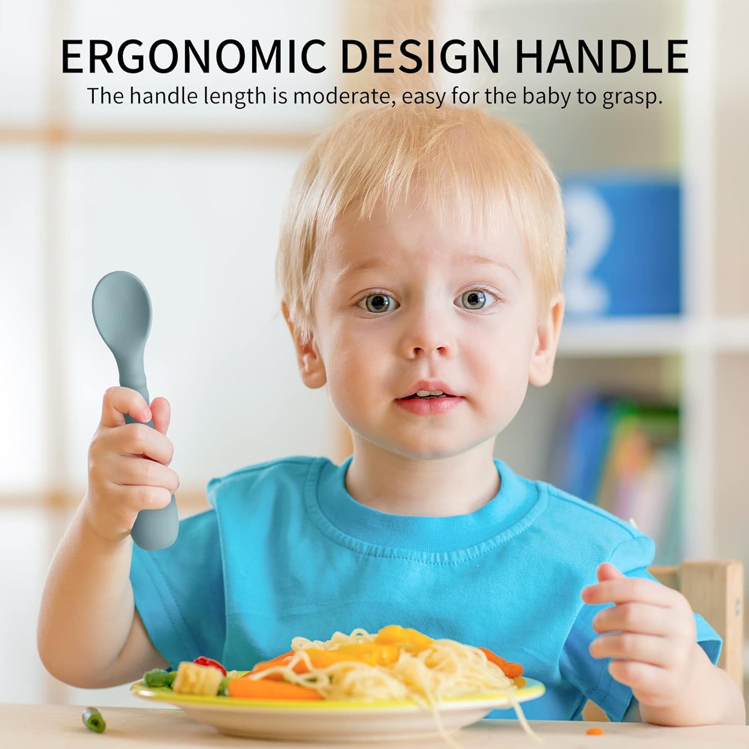 MEFAN Silicone Baby Feeding Spoon Set 6 Pack