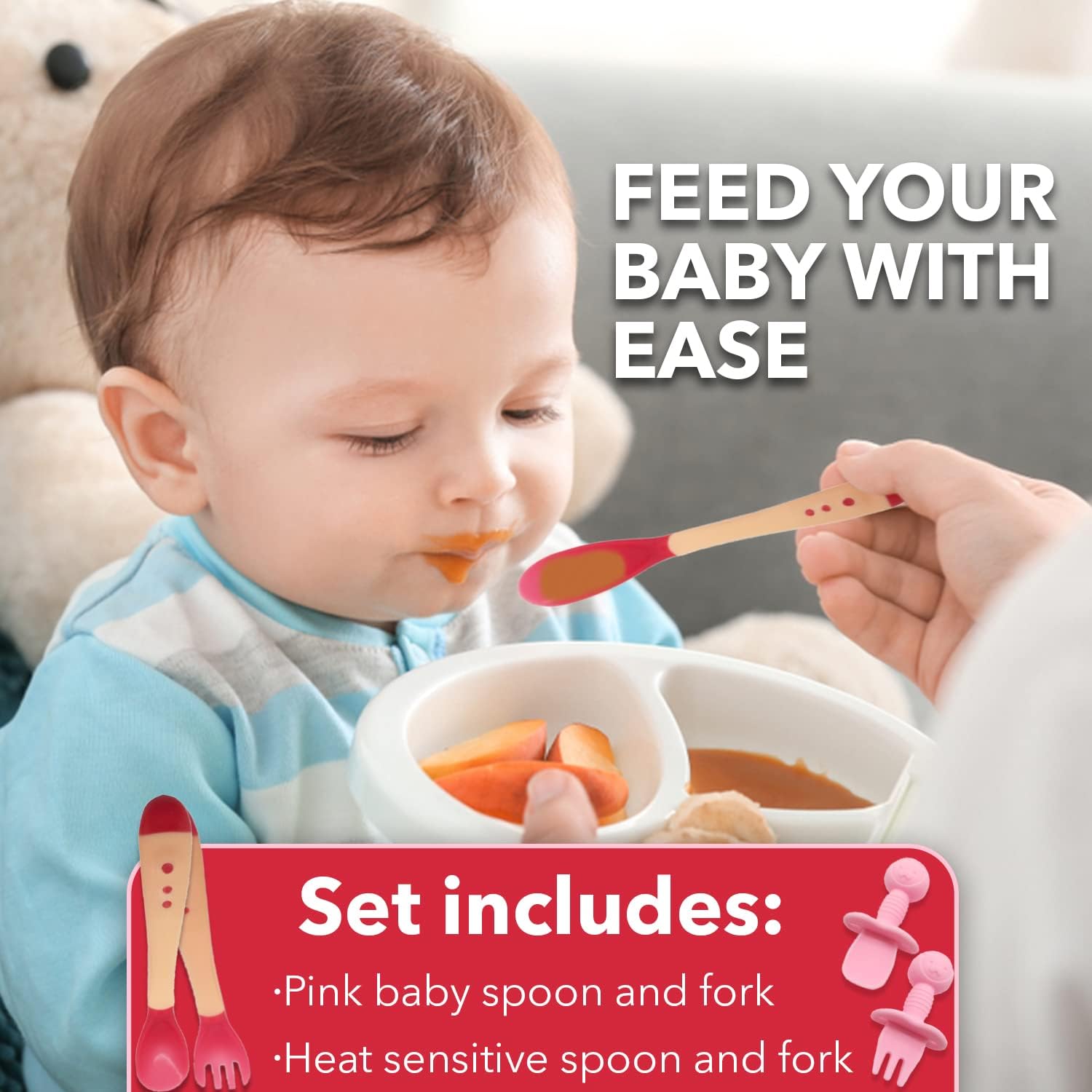 Self-Feeding Silicone Spoons Forks for Toddlers