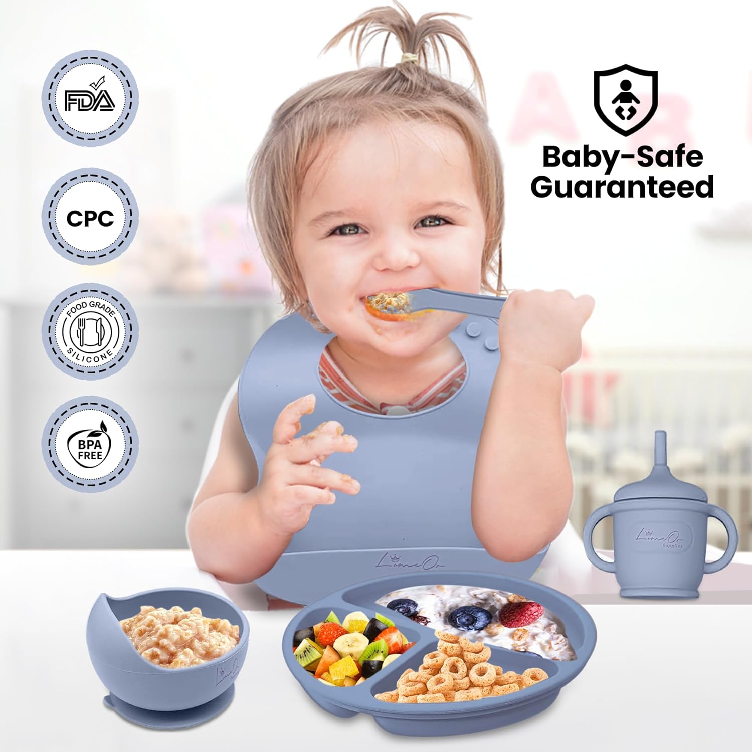 BPA-Free Silicone Baby Feeding Set for Toddlers