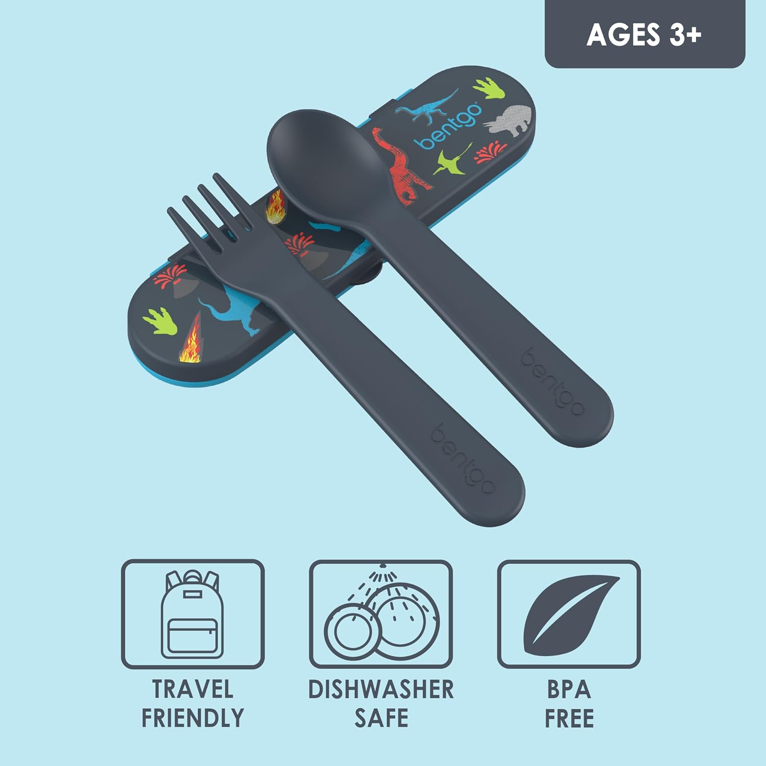 Bentgo Kids Flatware Set - Durable Reusable