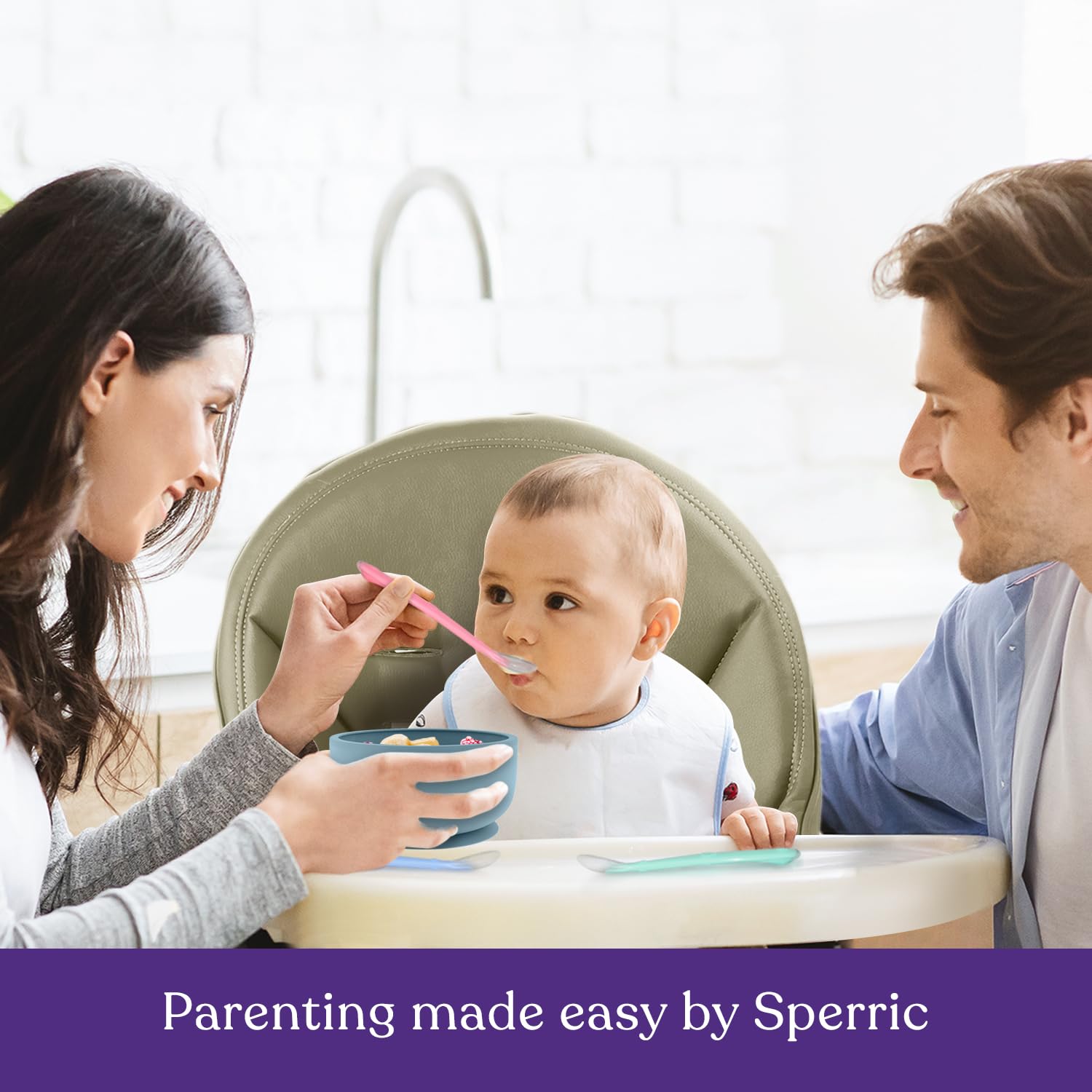 Optimum Baby Silicone Spoons for Self-Feeding 4 Months