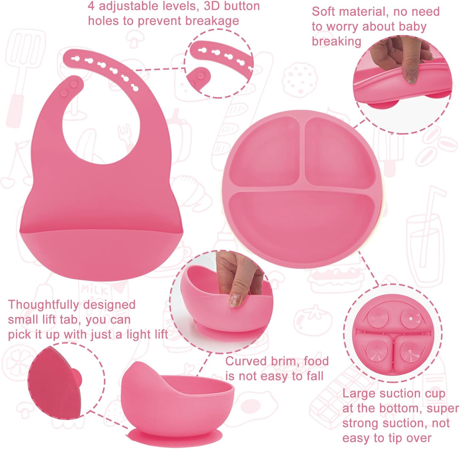 Arcasa Silicone Baby Feeding Set