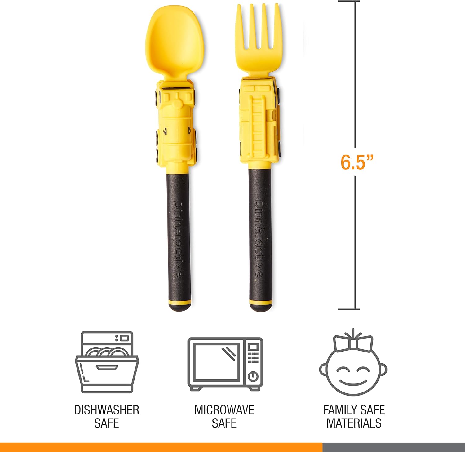 Dinneractive Kids Firefighter Fork Spoon Set Baking up Excitement for Meals