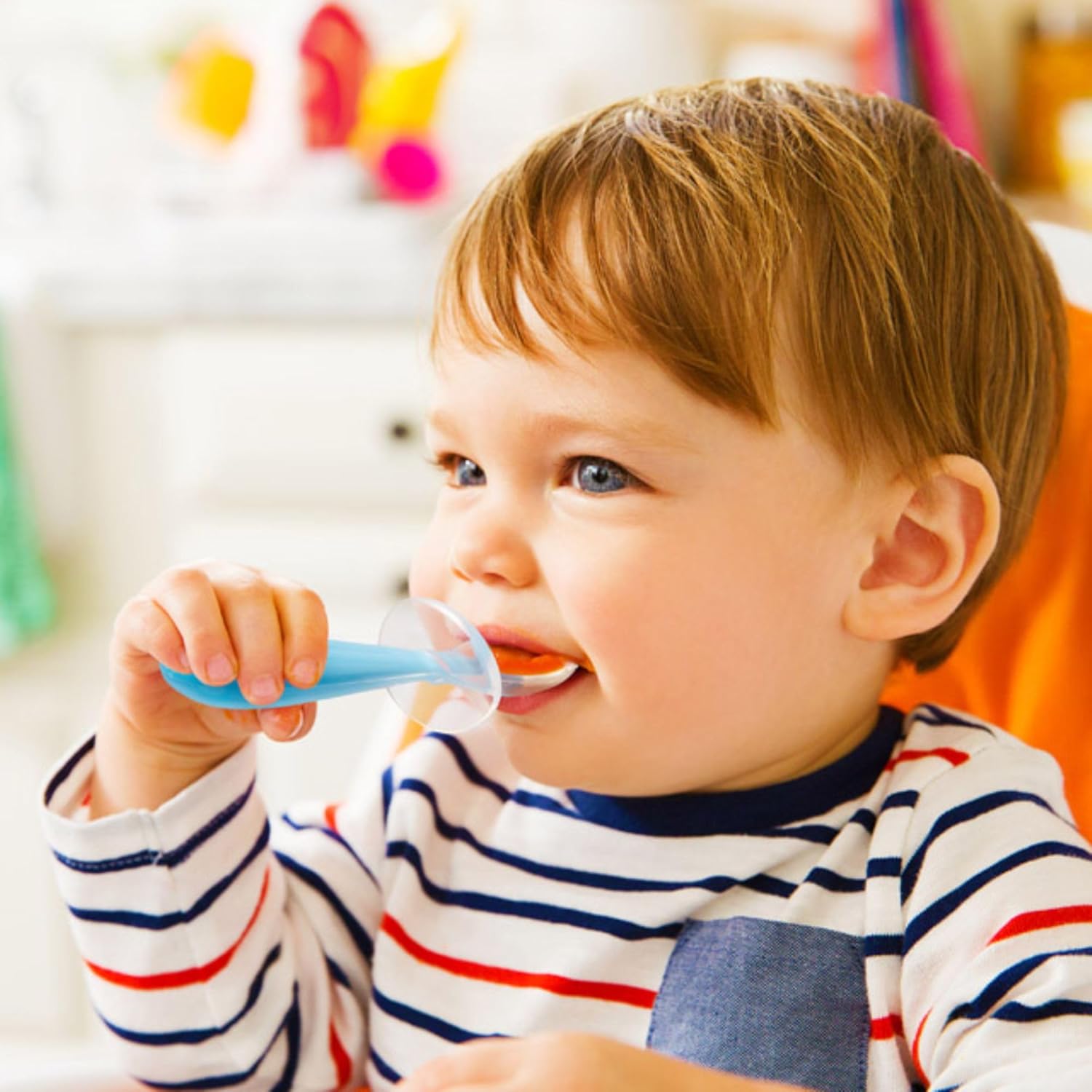 Gentle Silicone Training Spoons for Babies