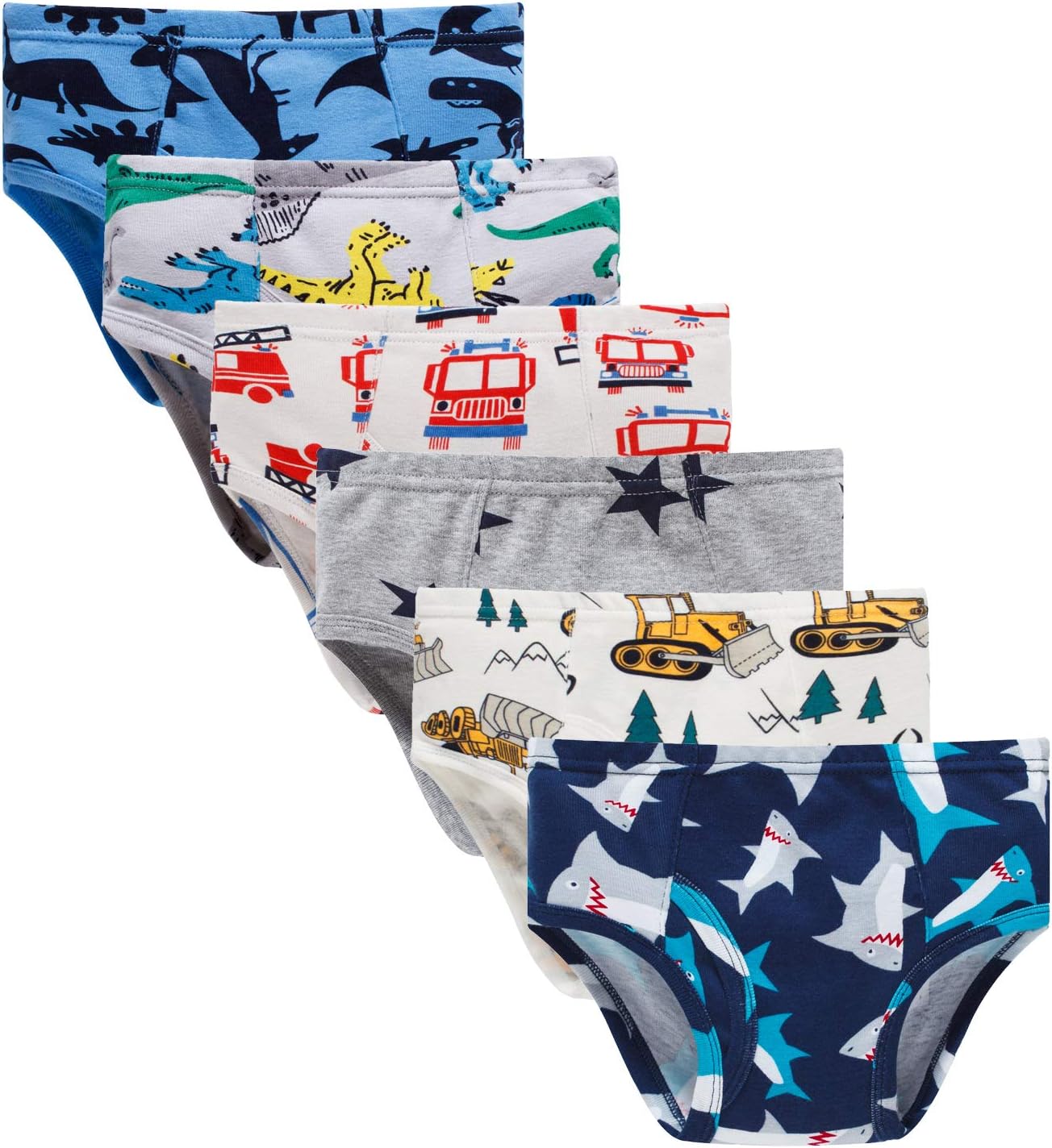 Boboking Soft Dinosaur Truck Toddler 100 CottonBriefs