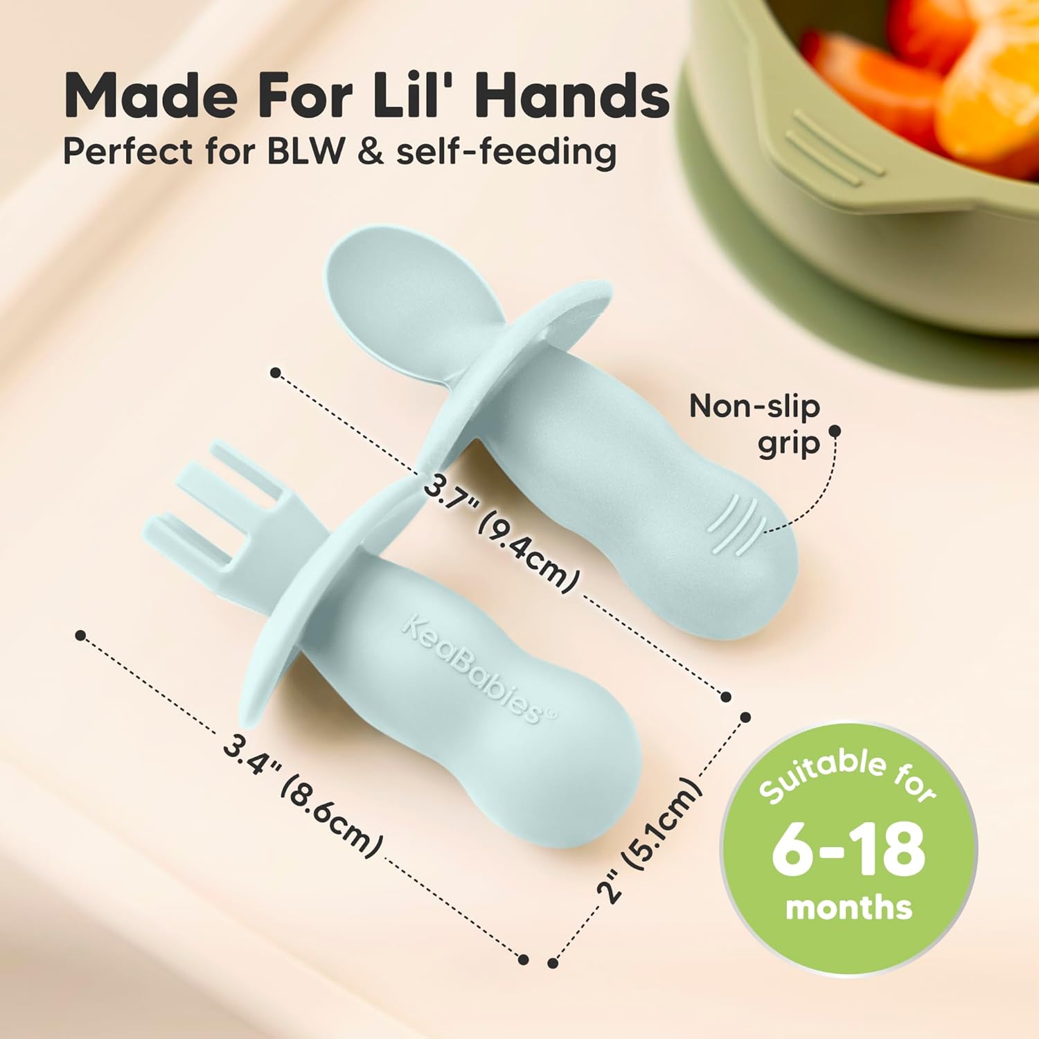 Perfect for 6-12 Month Baby BLW Self-Feeding Set