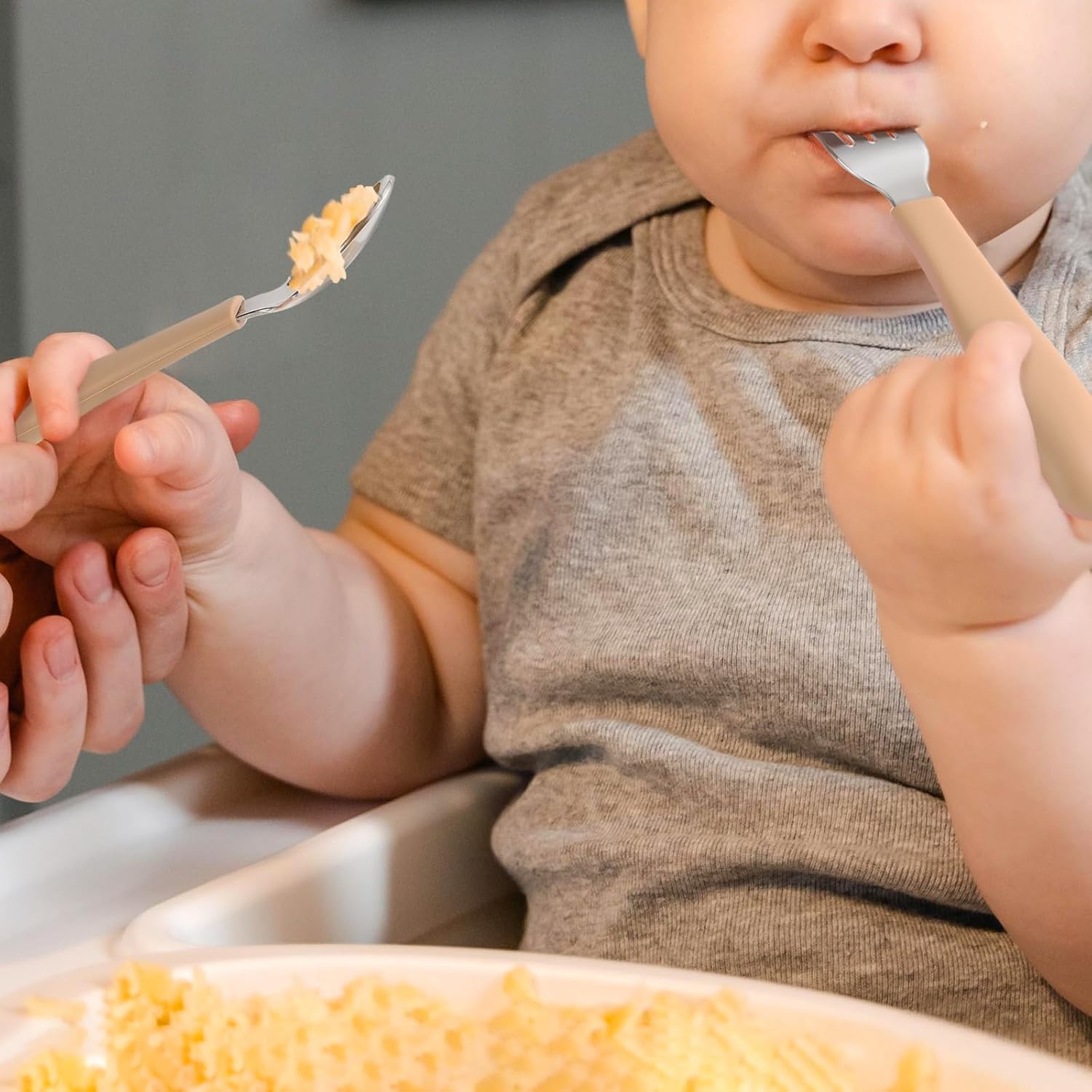 Coix Foam toddler utensils - Love Safe and Durable for Little Ones
