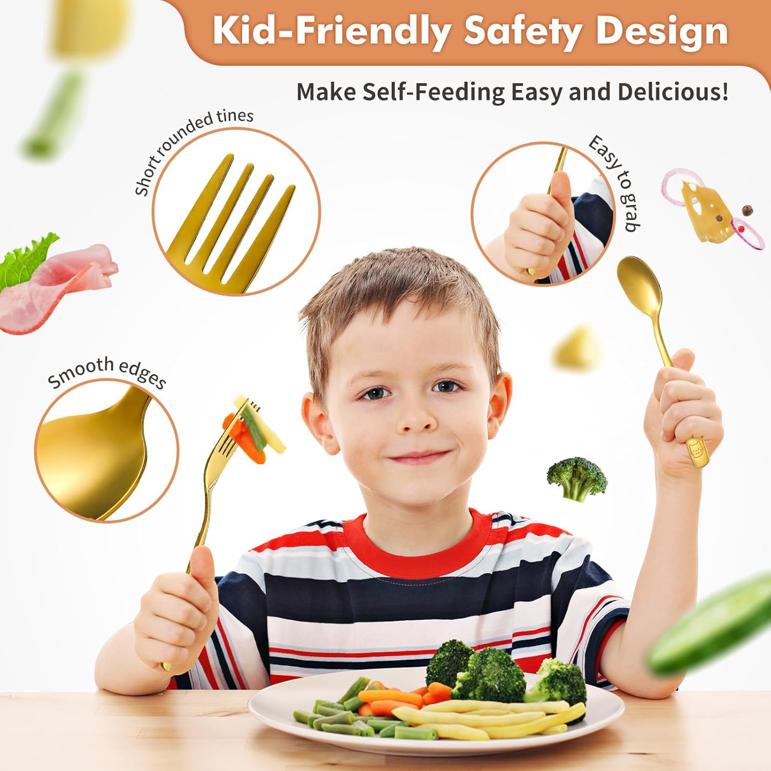 DRKIO Perfect for Kids Sturdy Stainless Steel Set