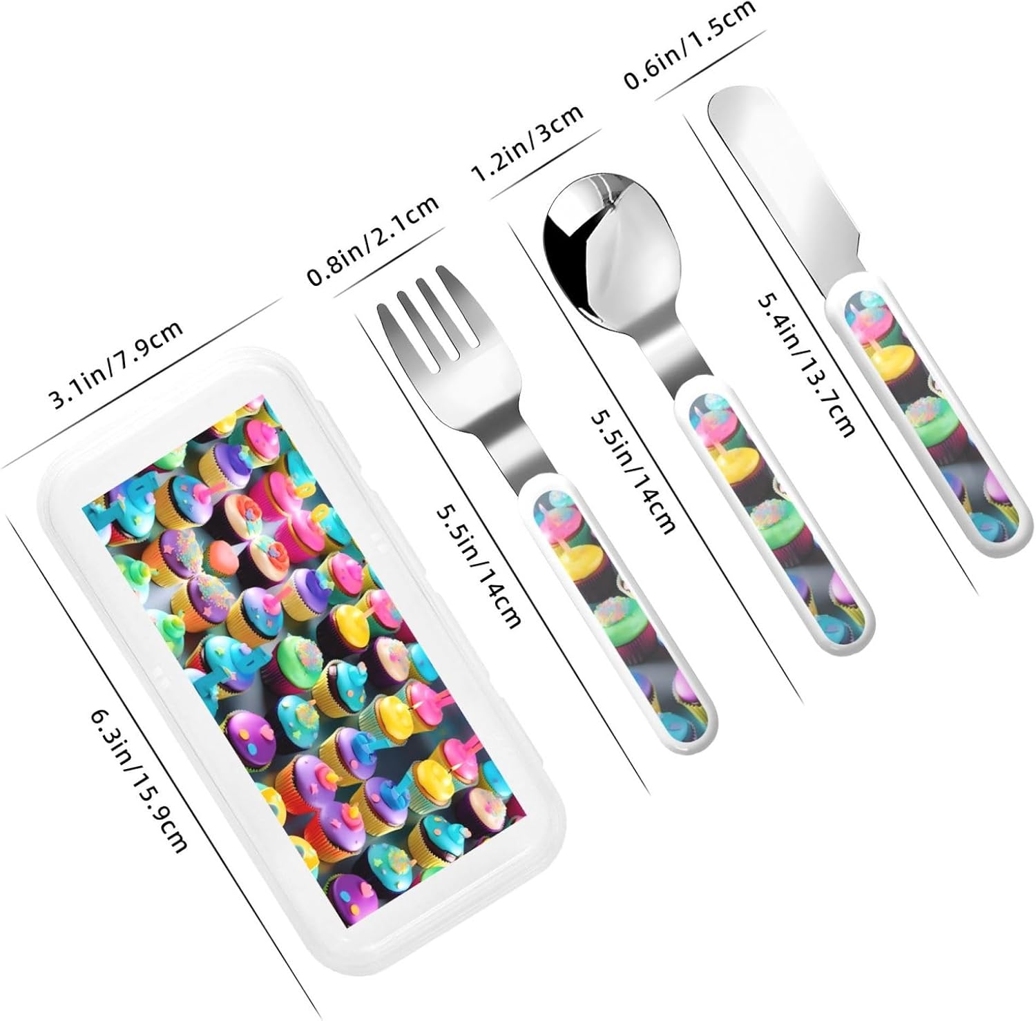 Colorful Cupcake Party Flatware Set