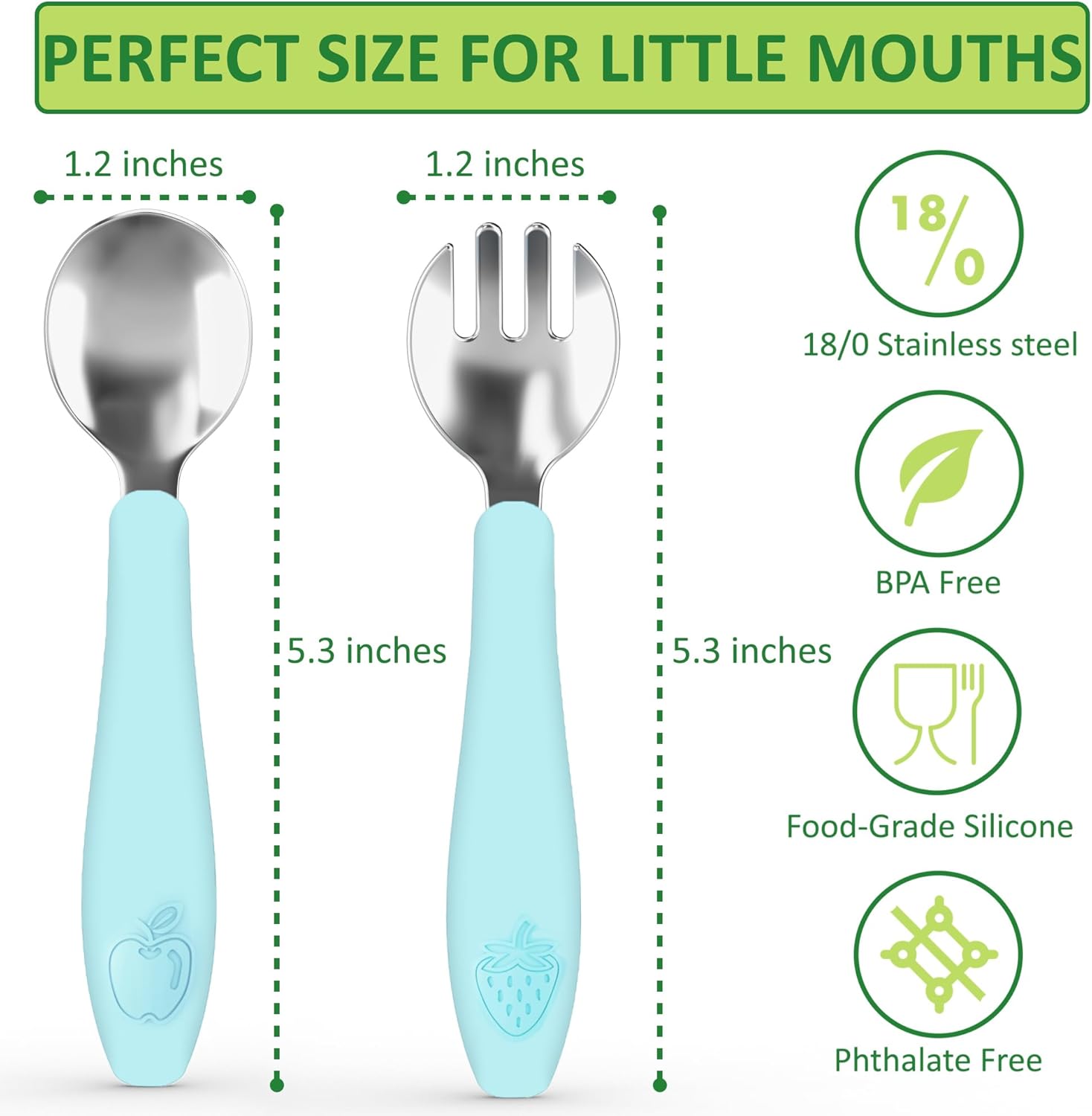 CHILLOUT LIFE Toddler Utensils Set Safe Fun and Perfect for Self-Feeding
