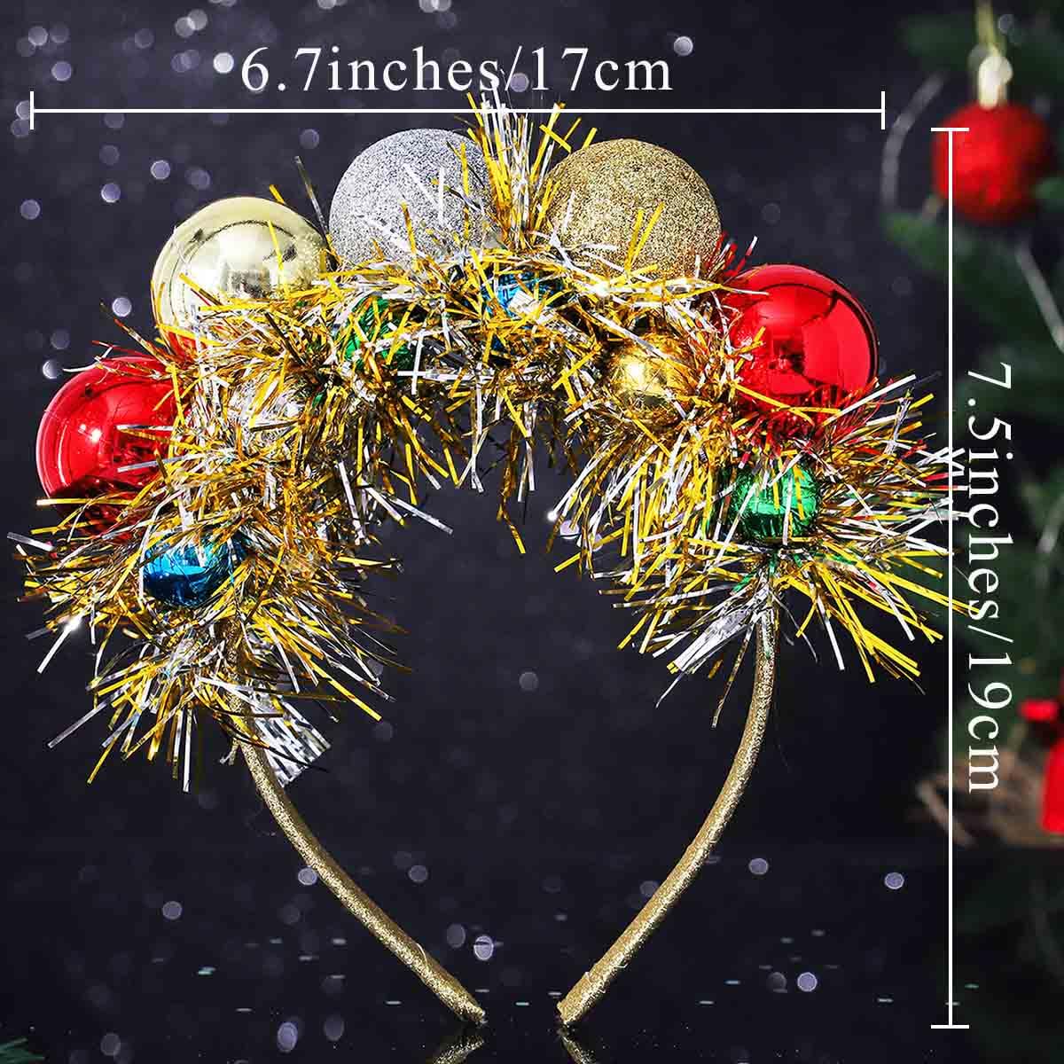 festive gold disco headband for women