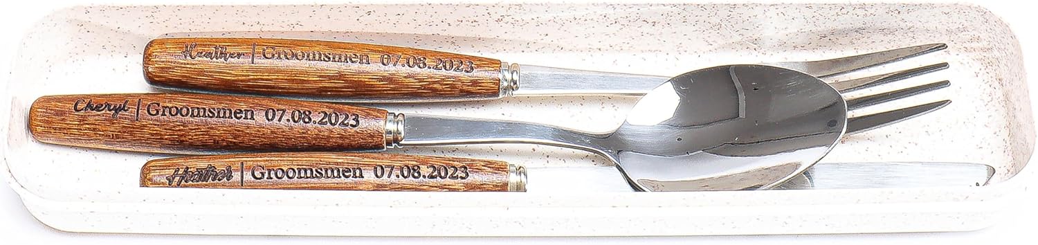 Compact Personalized Flatware Set