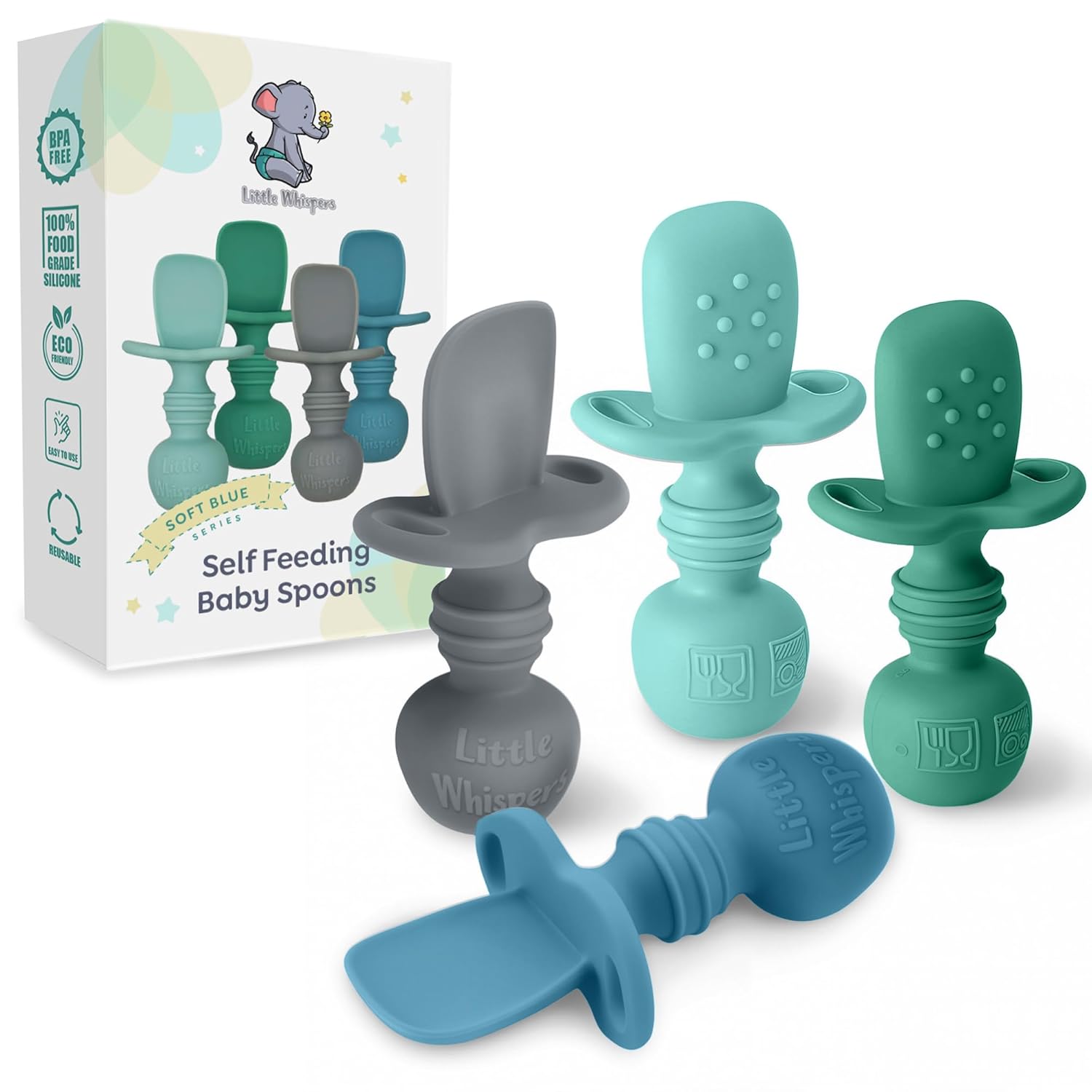 Little Whispers Baby Silicone Spoons