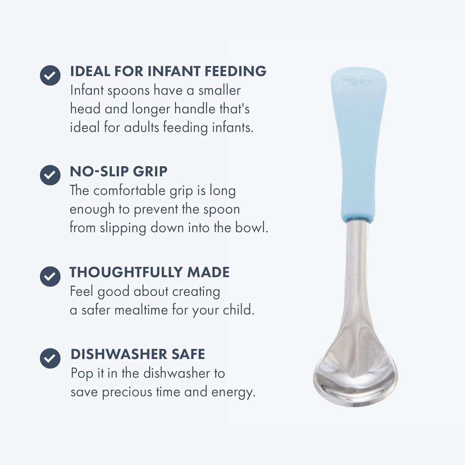 Avanchy Baby Feeding Set with Silicone and Stainless Steel Spoons