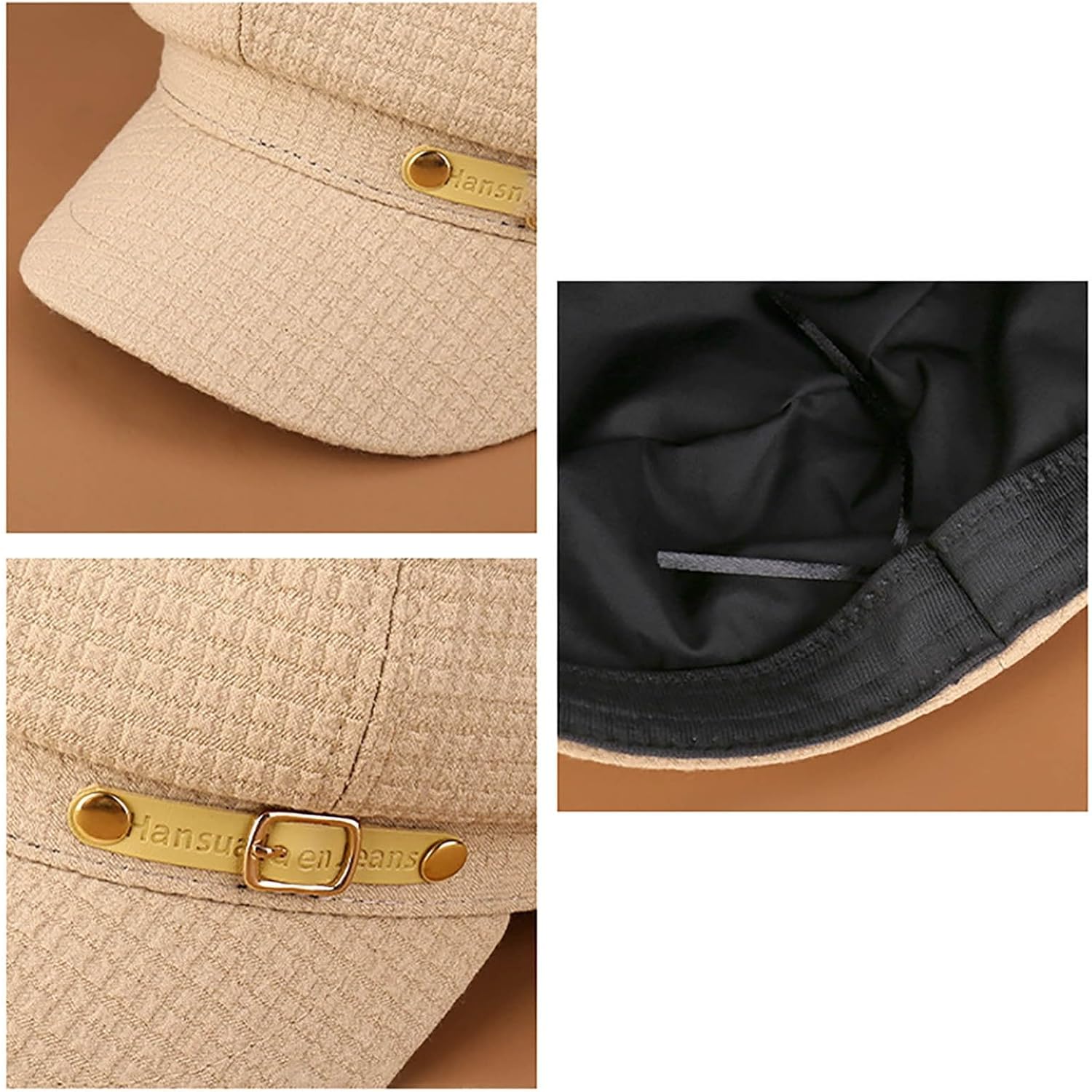 Womens Retro Octagonal Newsboy Cap