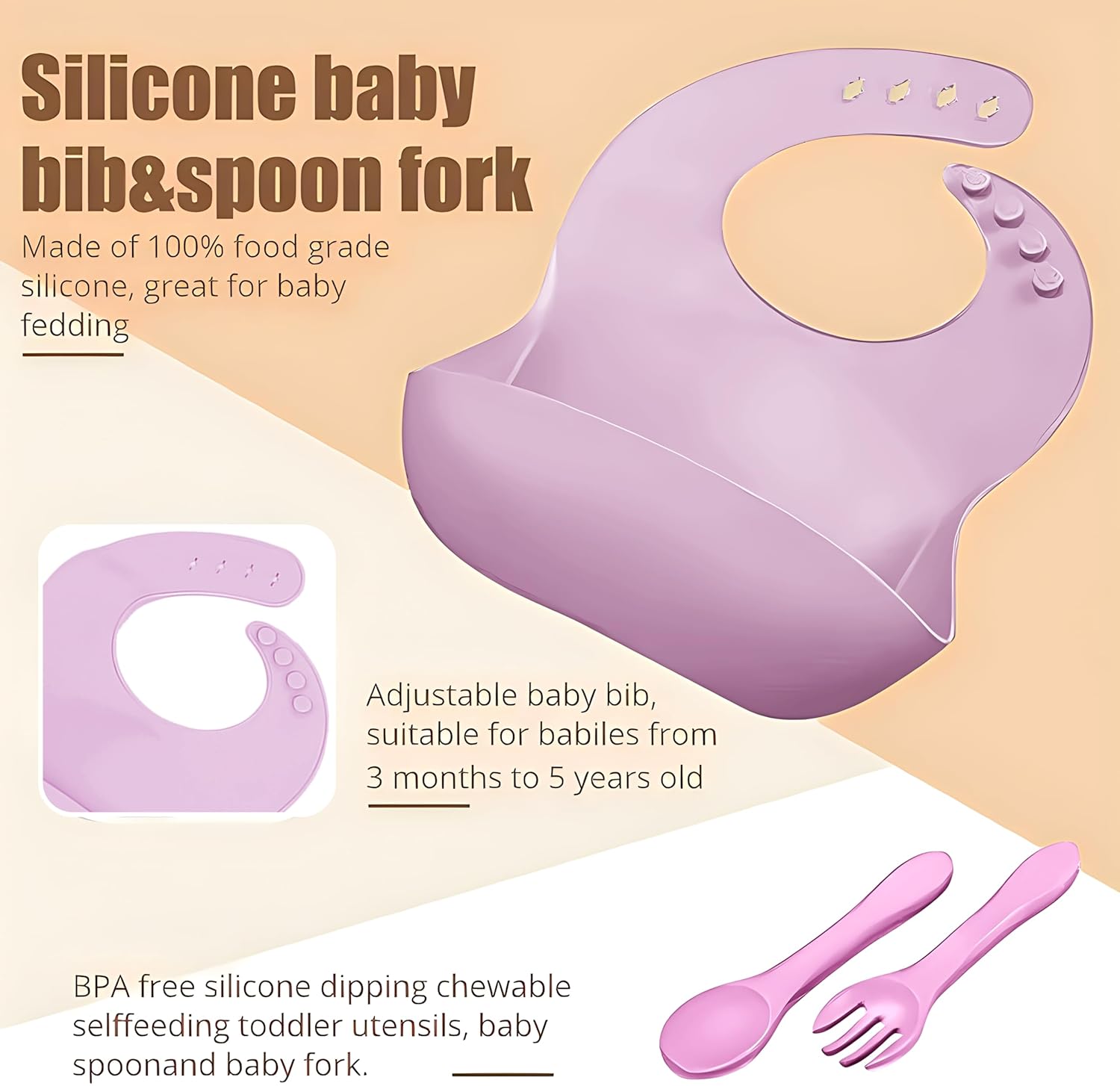 Silicone Baby Feeding Set - Durable ventilation for 3 months