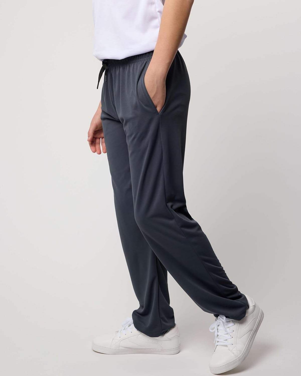 Real Essentials Boys Mesh Open BottomActive Sweatpants Stay Cool Dry