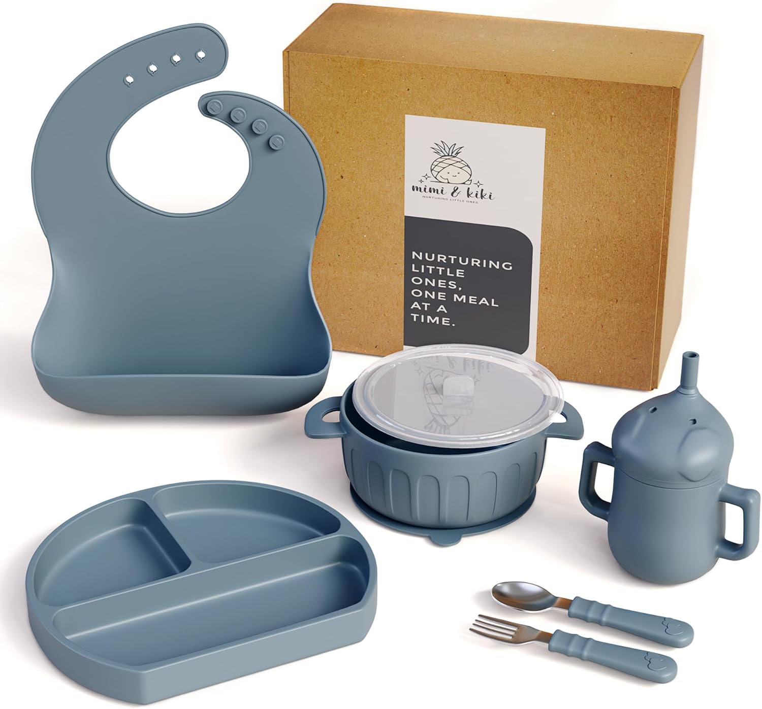 BPA-Free Silicone Baby Feeding Set - Complete for Weaning
