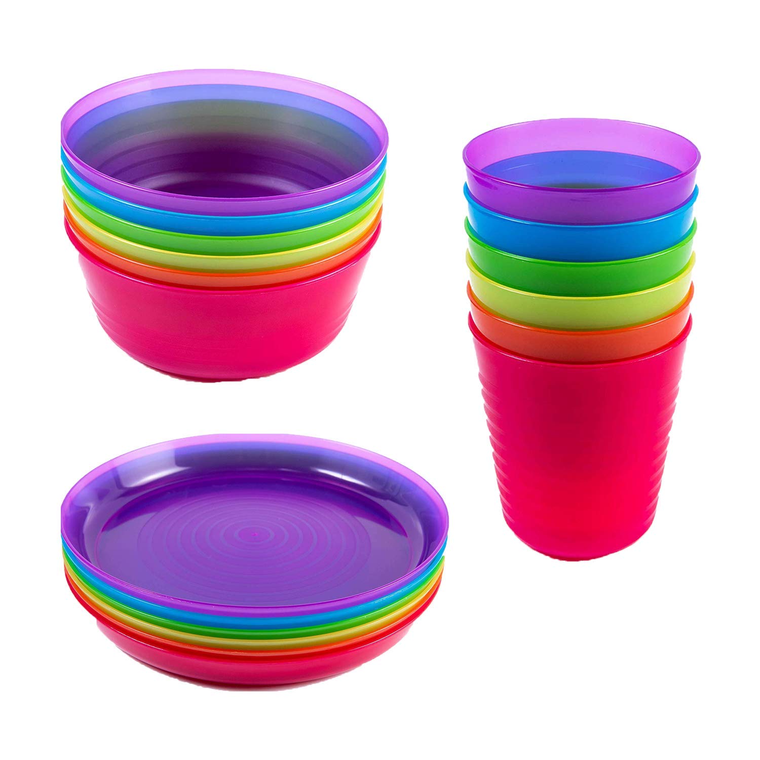 Cuddly Hippo Multi Color Plastic Dinnerware Set