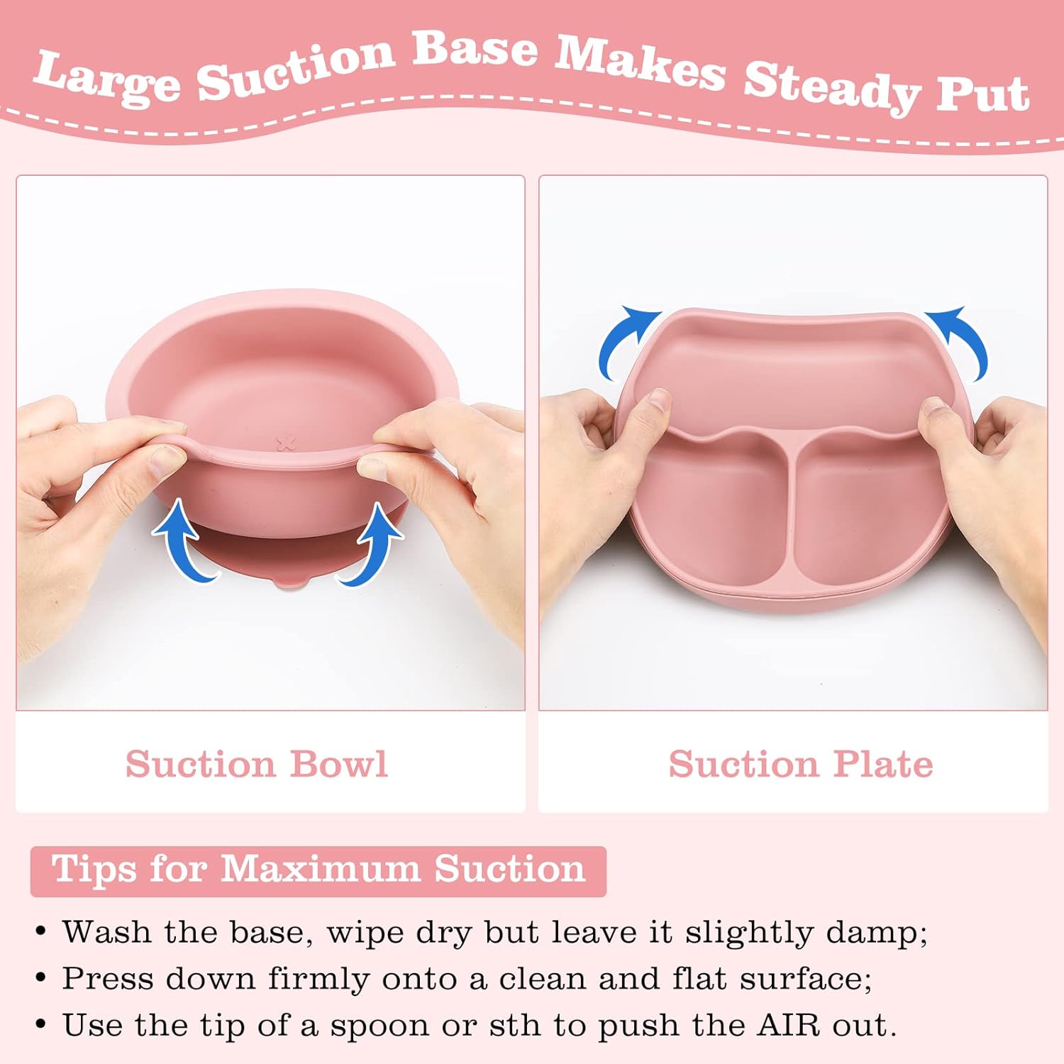 EAIETC Silicone Baby Feeding Set with Suction Bowl for 6 Months