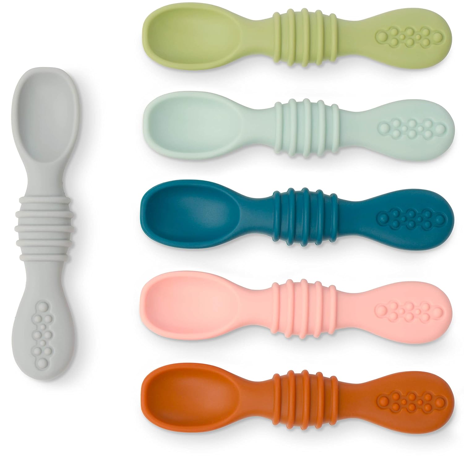 Simka Rose Silicone Baby Spoons Self-Feeding Gums- friendly dishwasher microwave safe