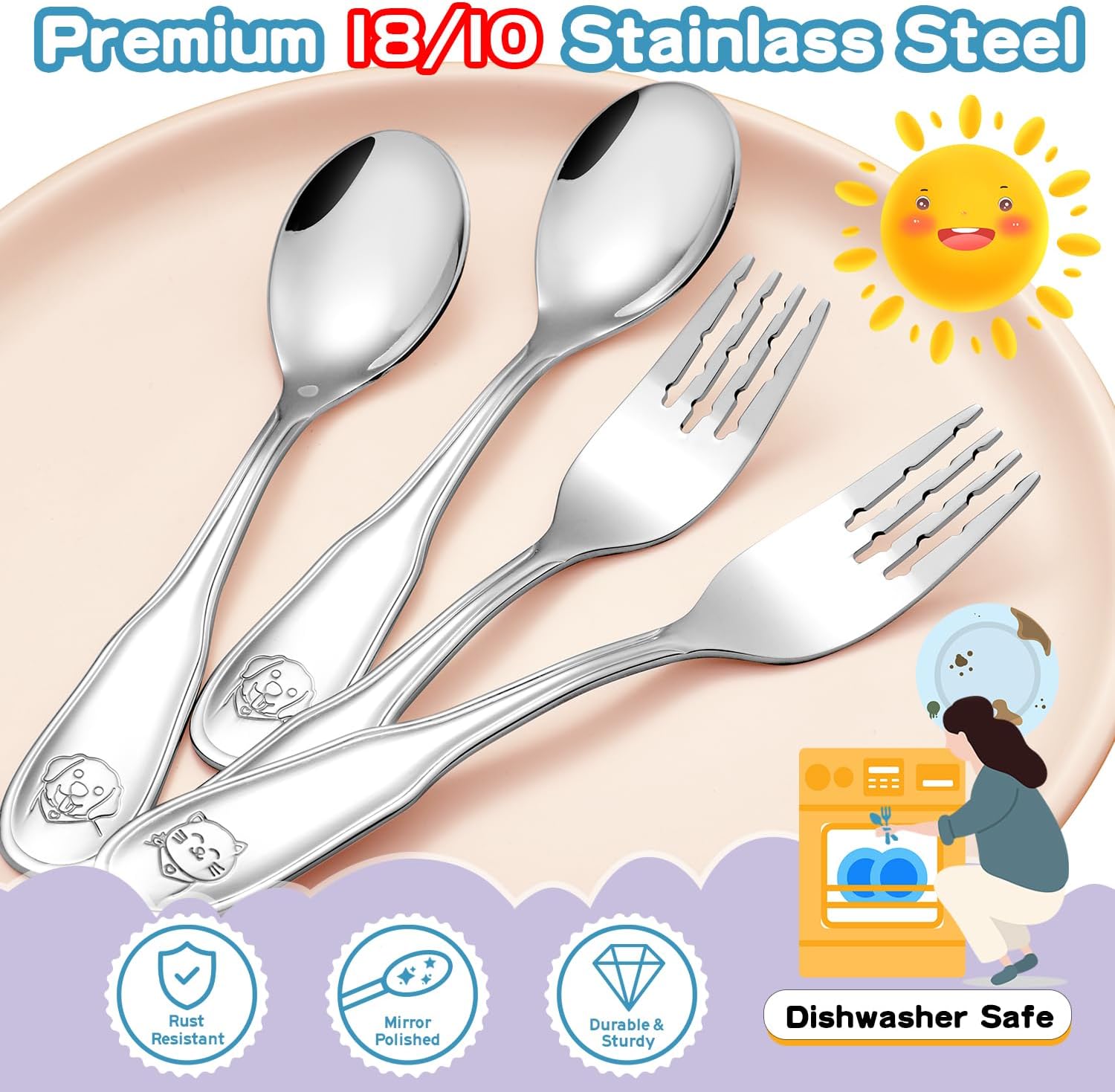Fun Safe and Durable Toddler Flatware Set Perfect for Every Meal