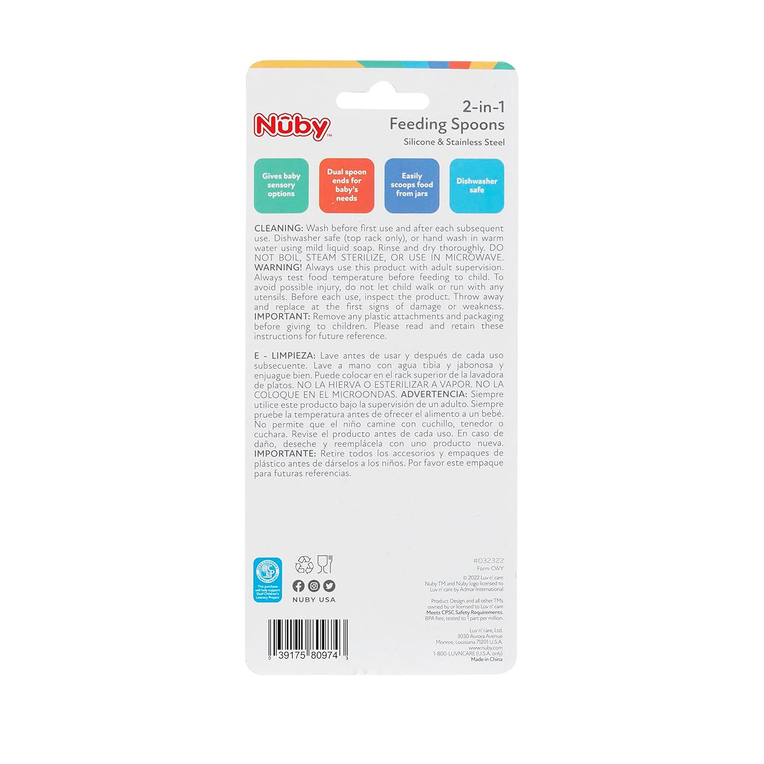 Nuby Dual Ended Feeding Spoons for Baby