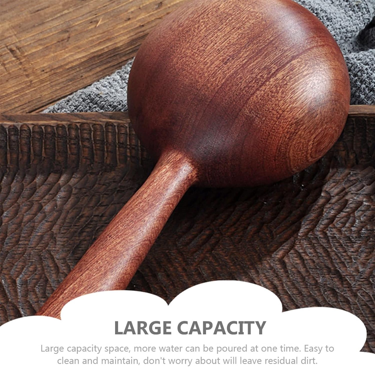 Wooden Large Water Scoop for Kitchen Bathing