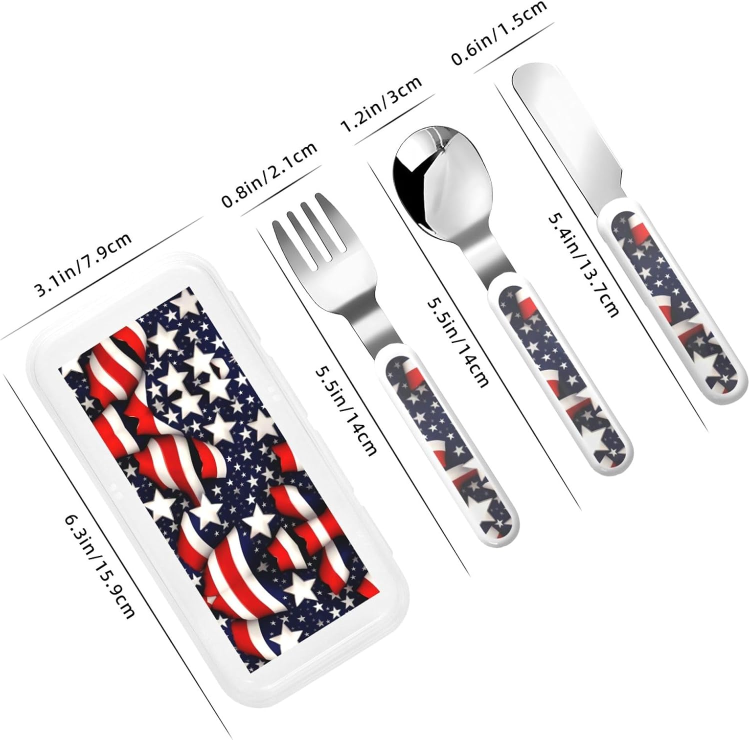 American Flag Flatware Set