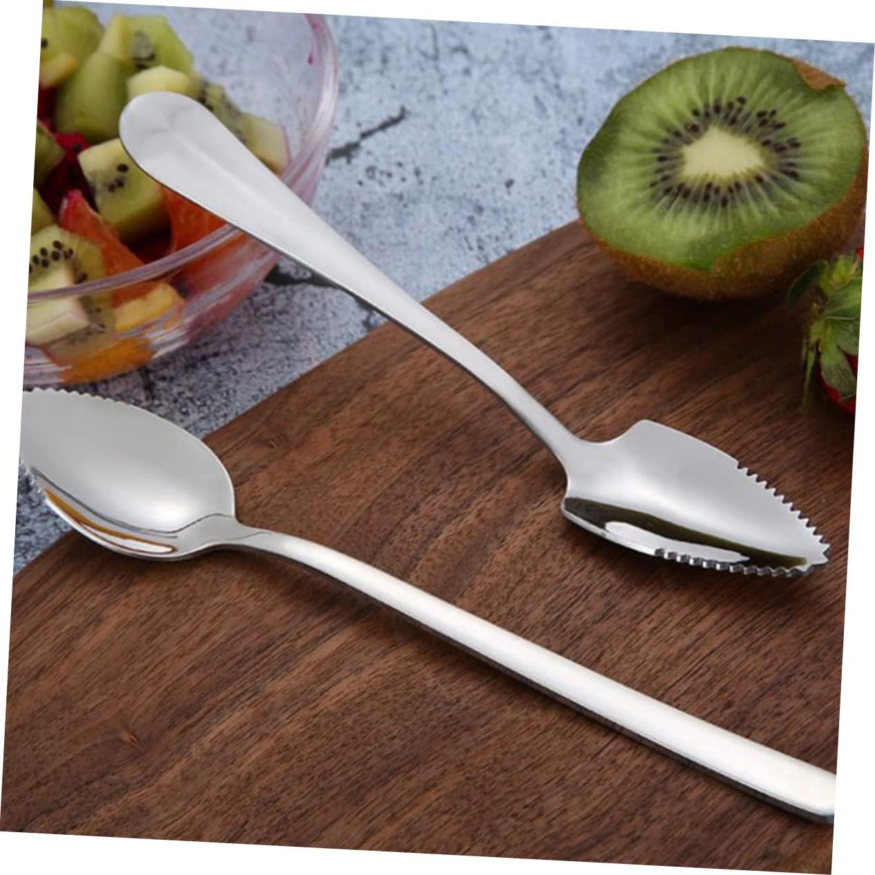 CIMAXIC 6-Piece Steel Fruit Puree Training Spoons