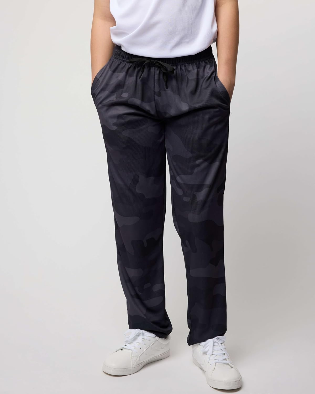Real Essentials Boys Mesh Open BottomActive Sweatpants Stay Cool Dry