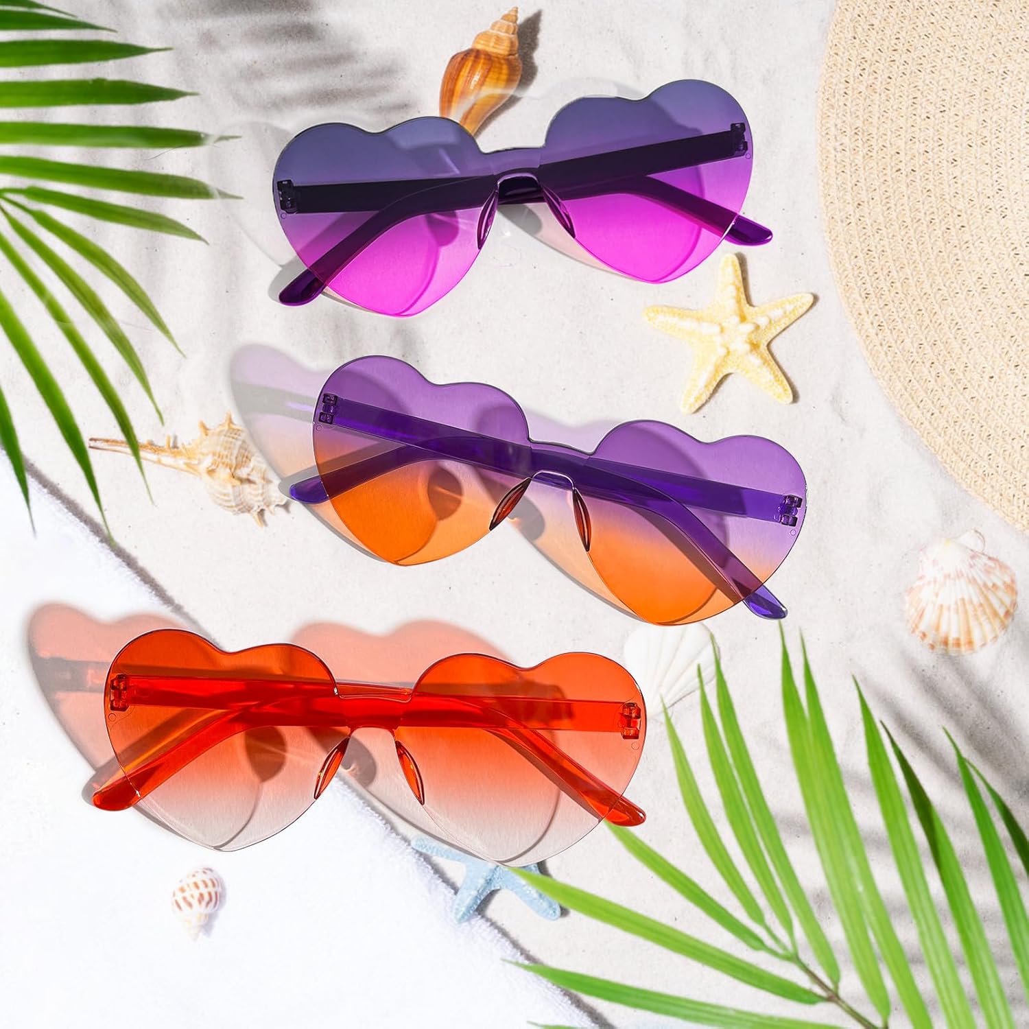 14 Pack Heart Sunglasses for Women - Halloween Party Decorations