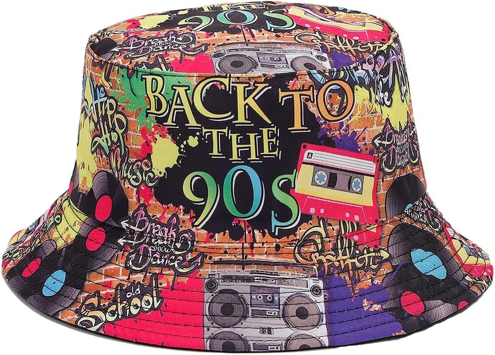 Back to the 90s Unique Bucket Hat for Women Men