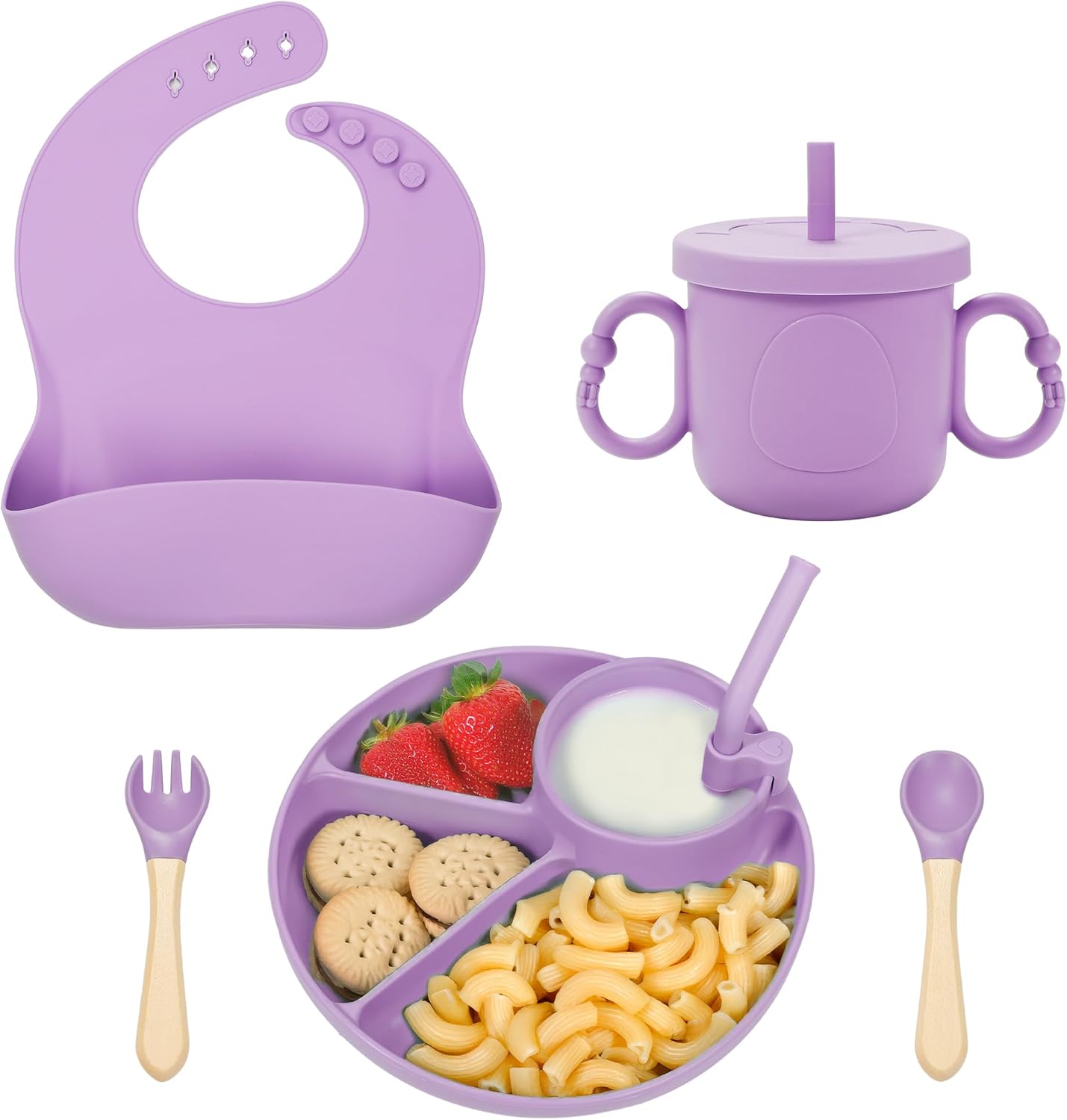 MIICASA Silicone Baby Feeding Set Perfect for Toddler Weaning