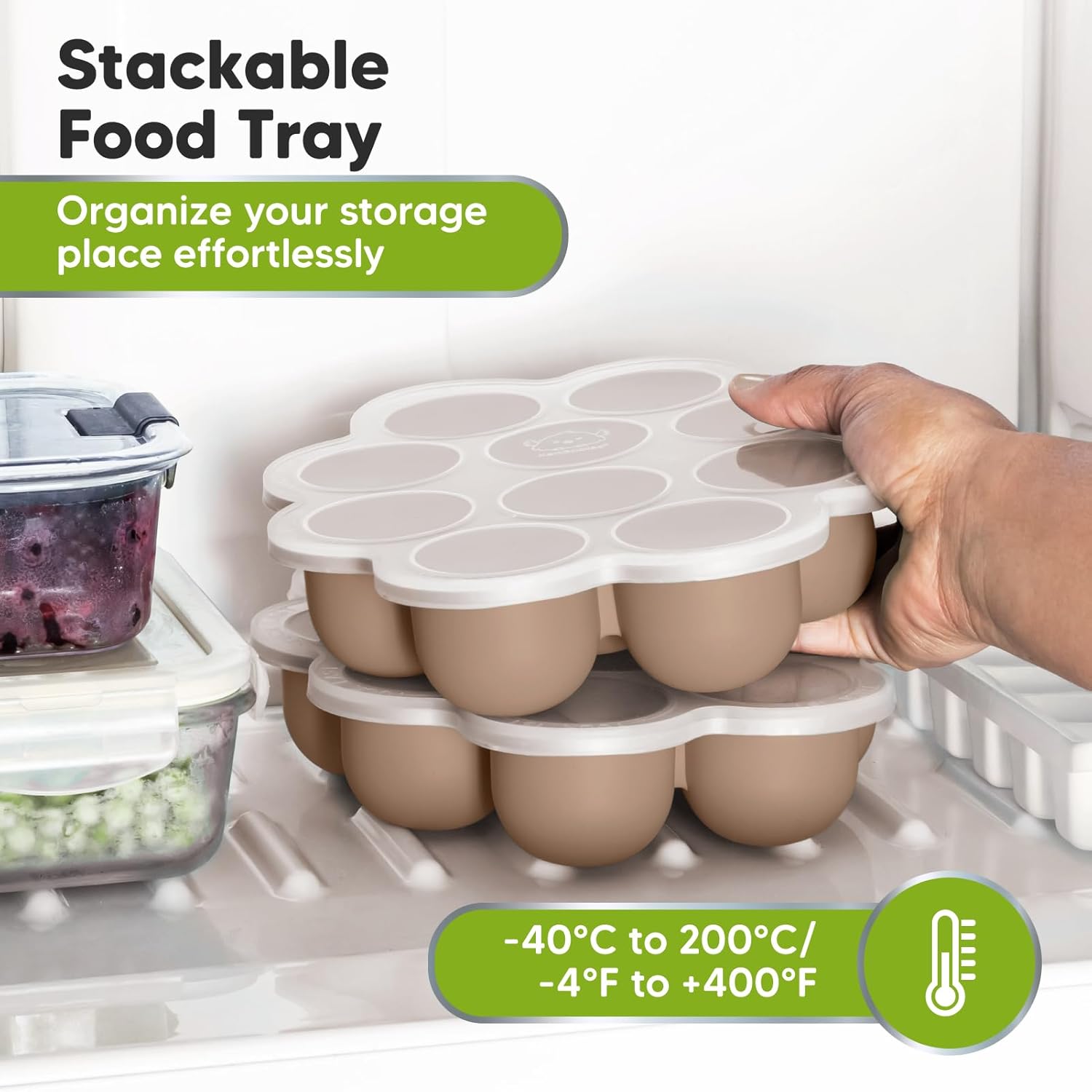 KeaBabies 4-Pack Silicone Baby Spoon Fork Set with Freezer Tray