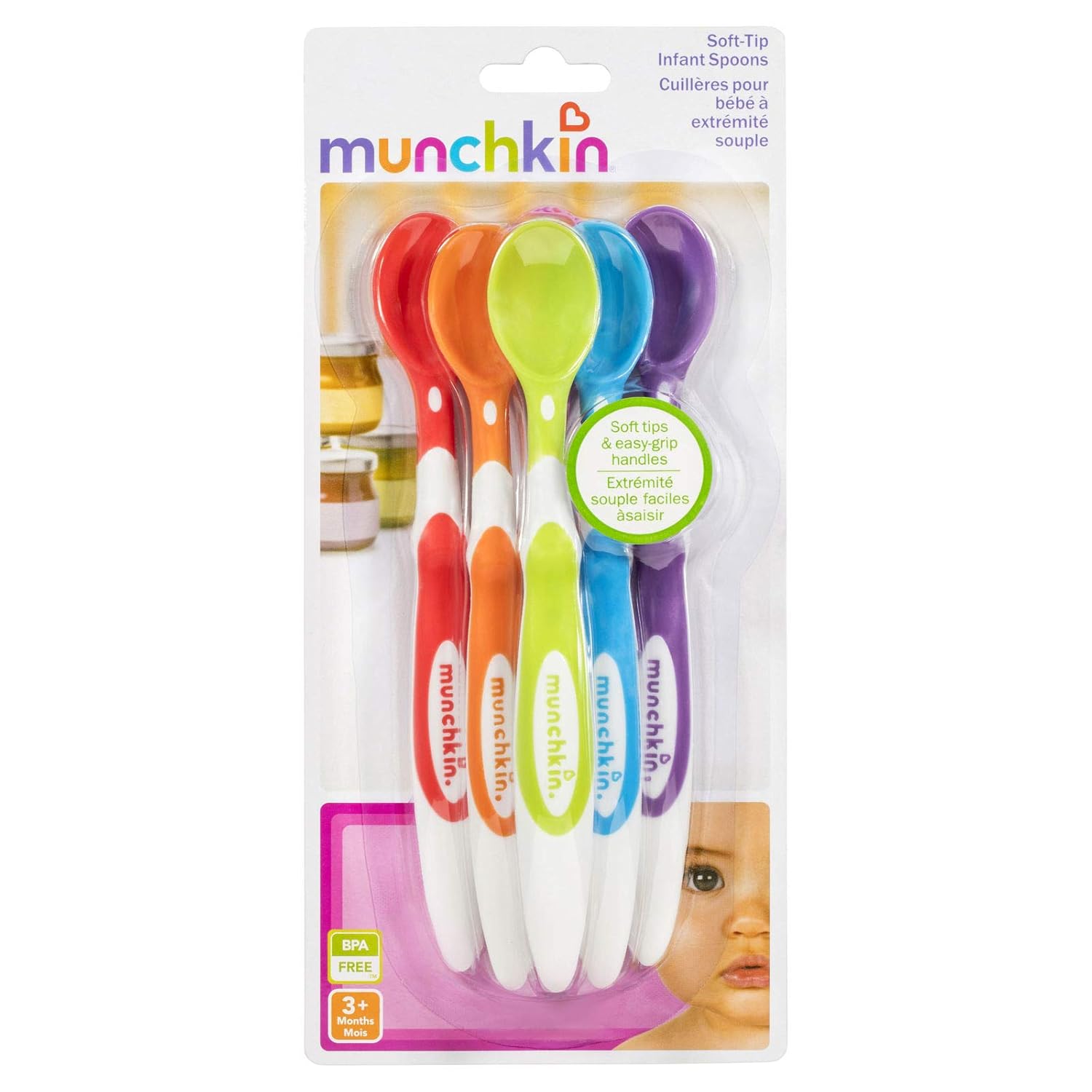 Munchkin 10062 Soft-Tip Set of 6 Ergonomic Baby Spoons