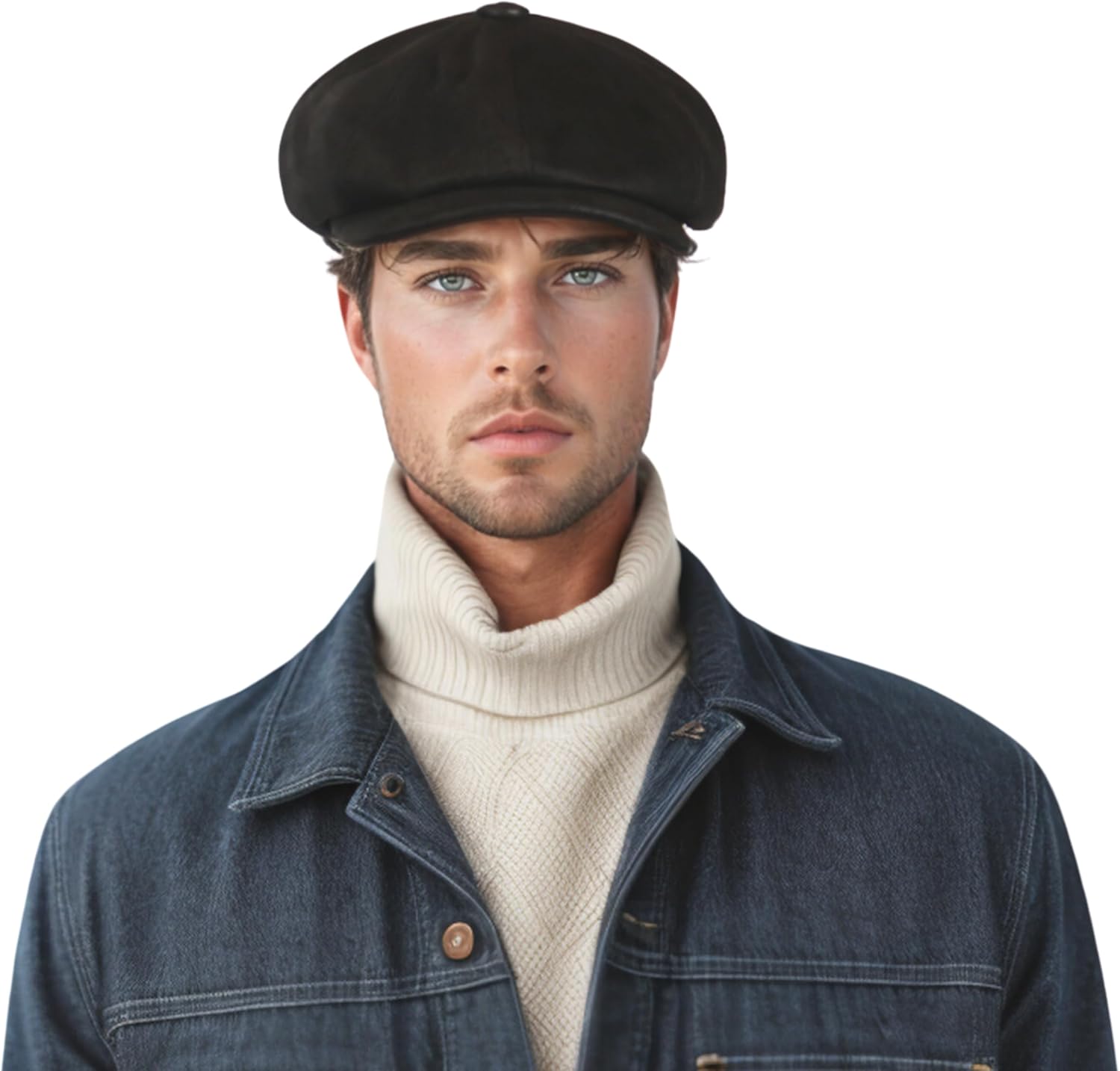 Leather Newsboy Caps