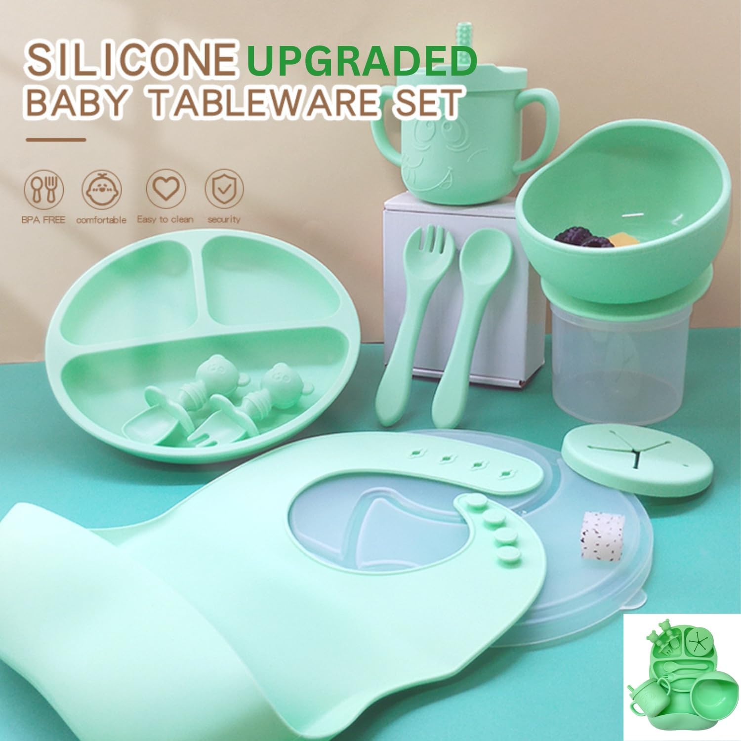 8-Piece Baby Feeding Set for Led Weaning