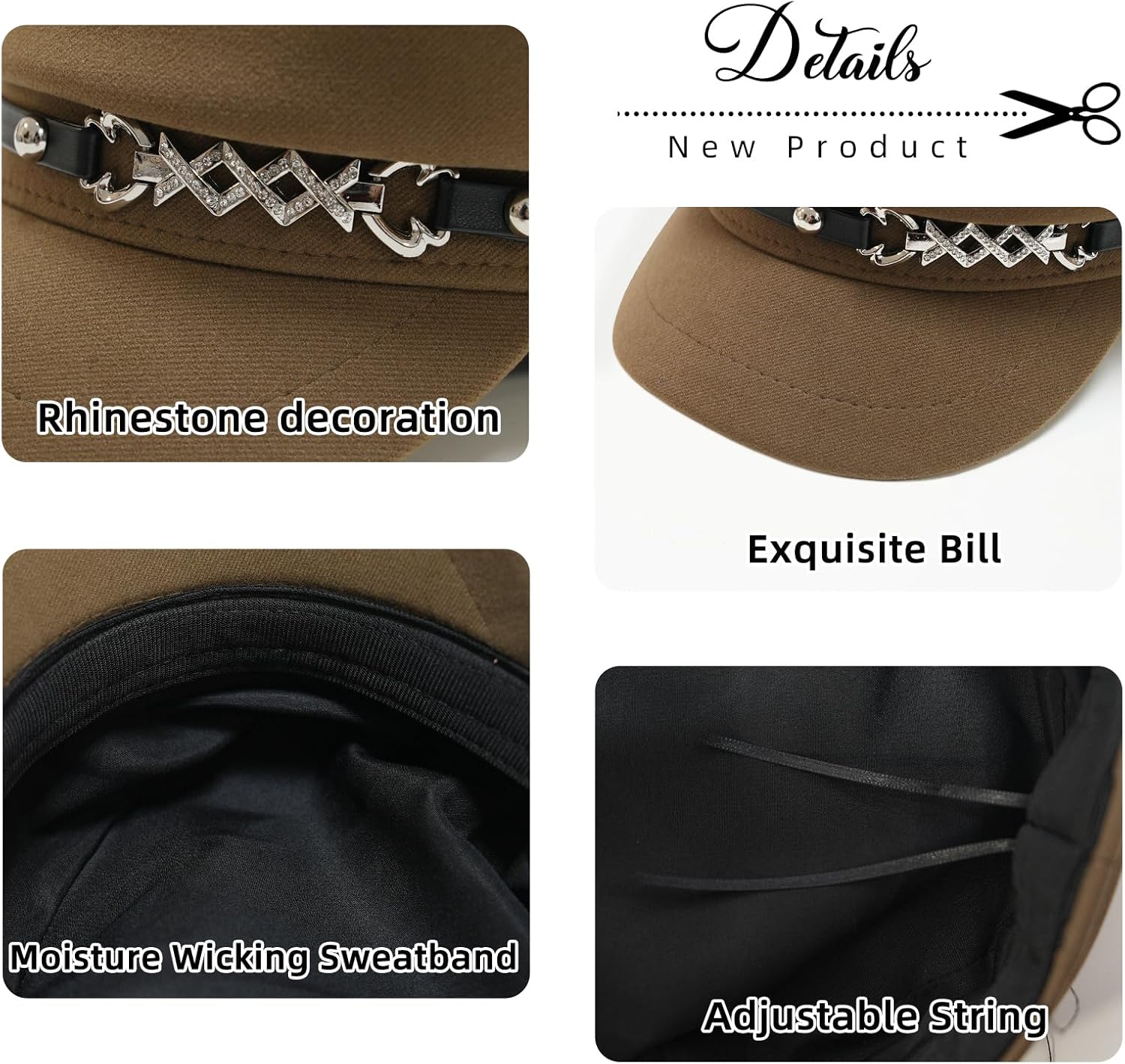 Adjustable Newsboy Hat for Women Fashion Cap