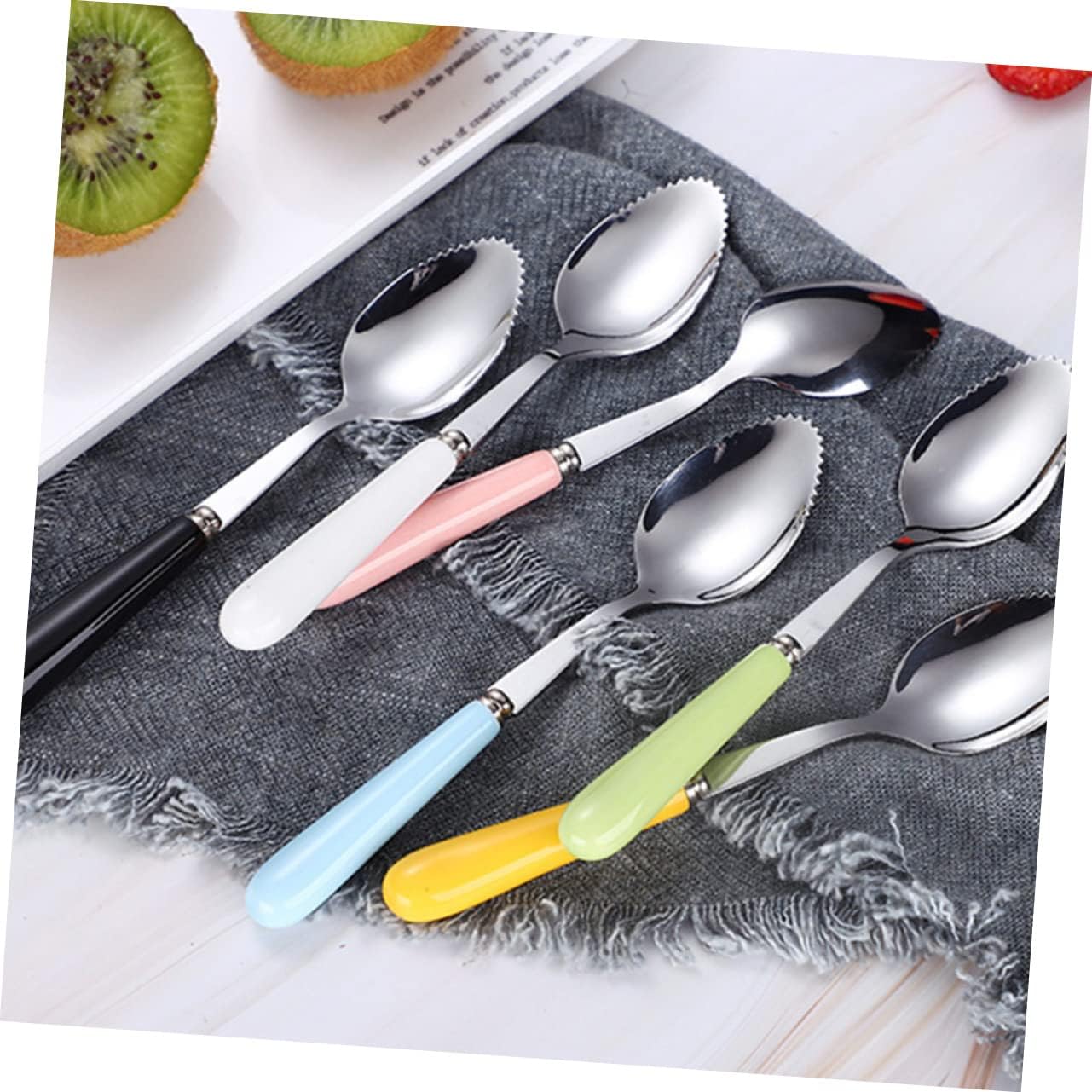 Hoement Multi-Function Serrated Fruit Spoon for Baby Feeding 1