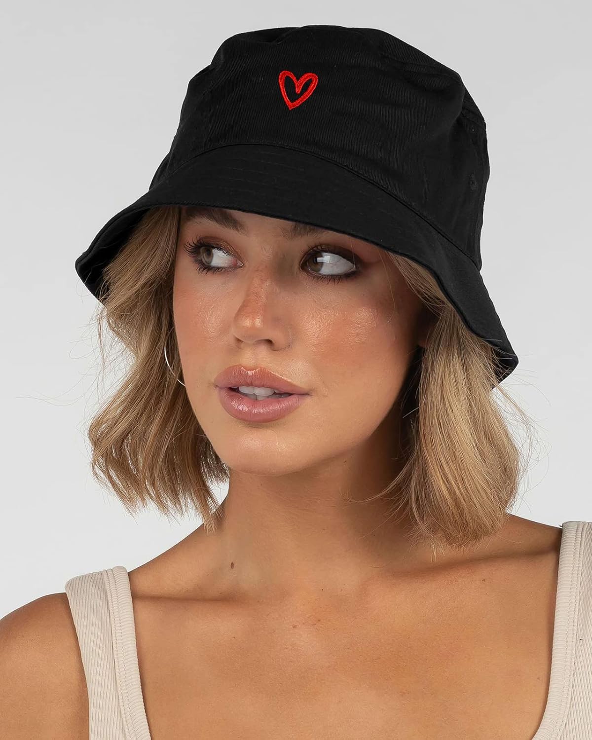 Lightweight Cotton Bucket Hat for Women Girls Modern embroidery Fisherman