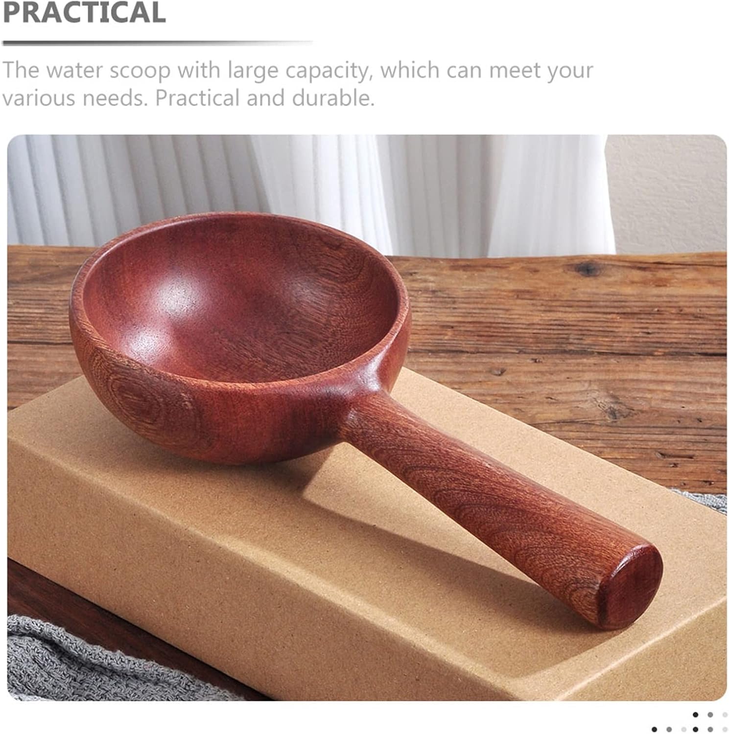 Wooden Large Water Scoop for Kitchen Bathing
