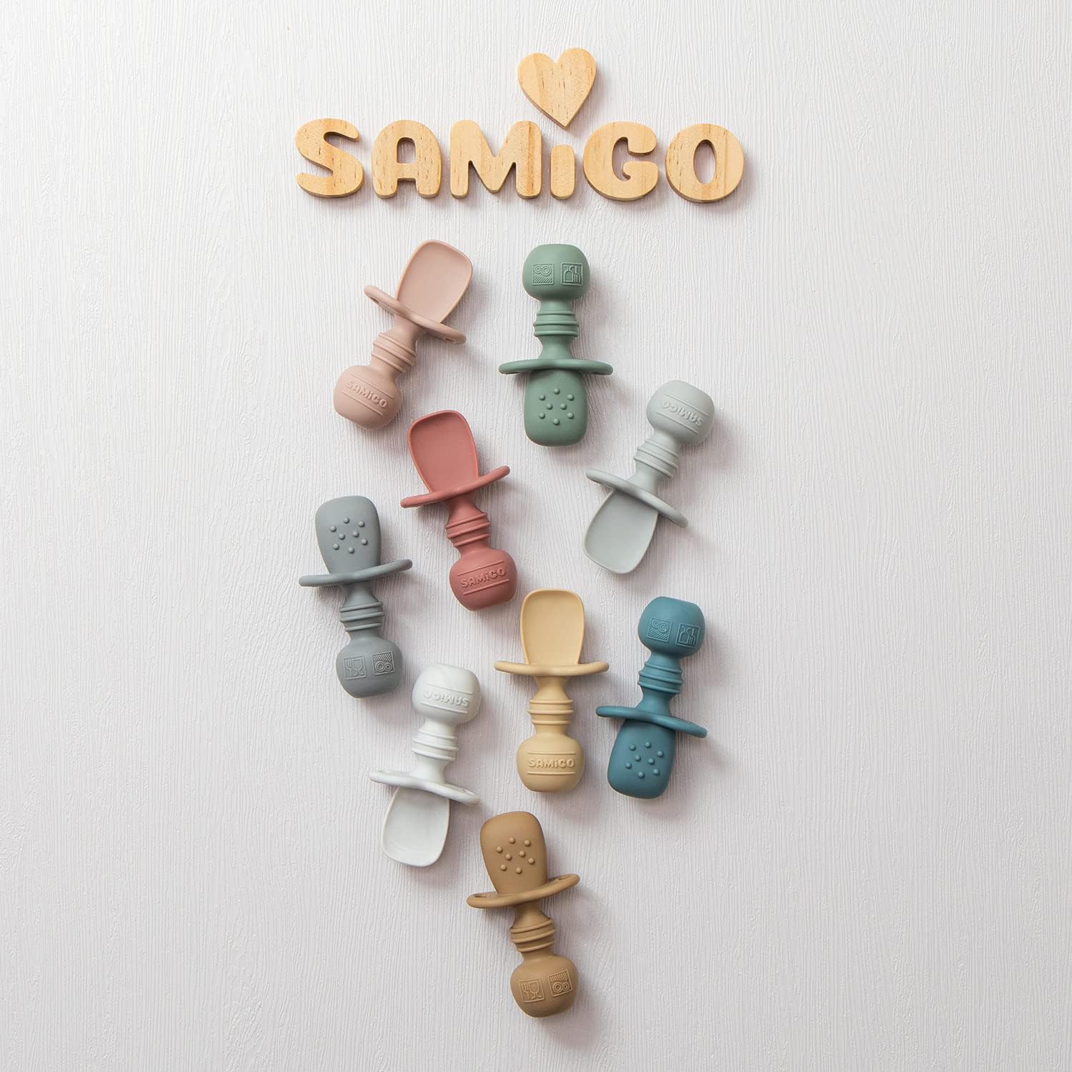 SAMiGO Silicone Baby Utensils Set