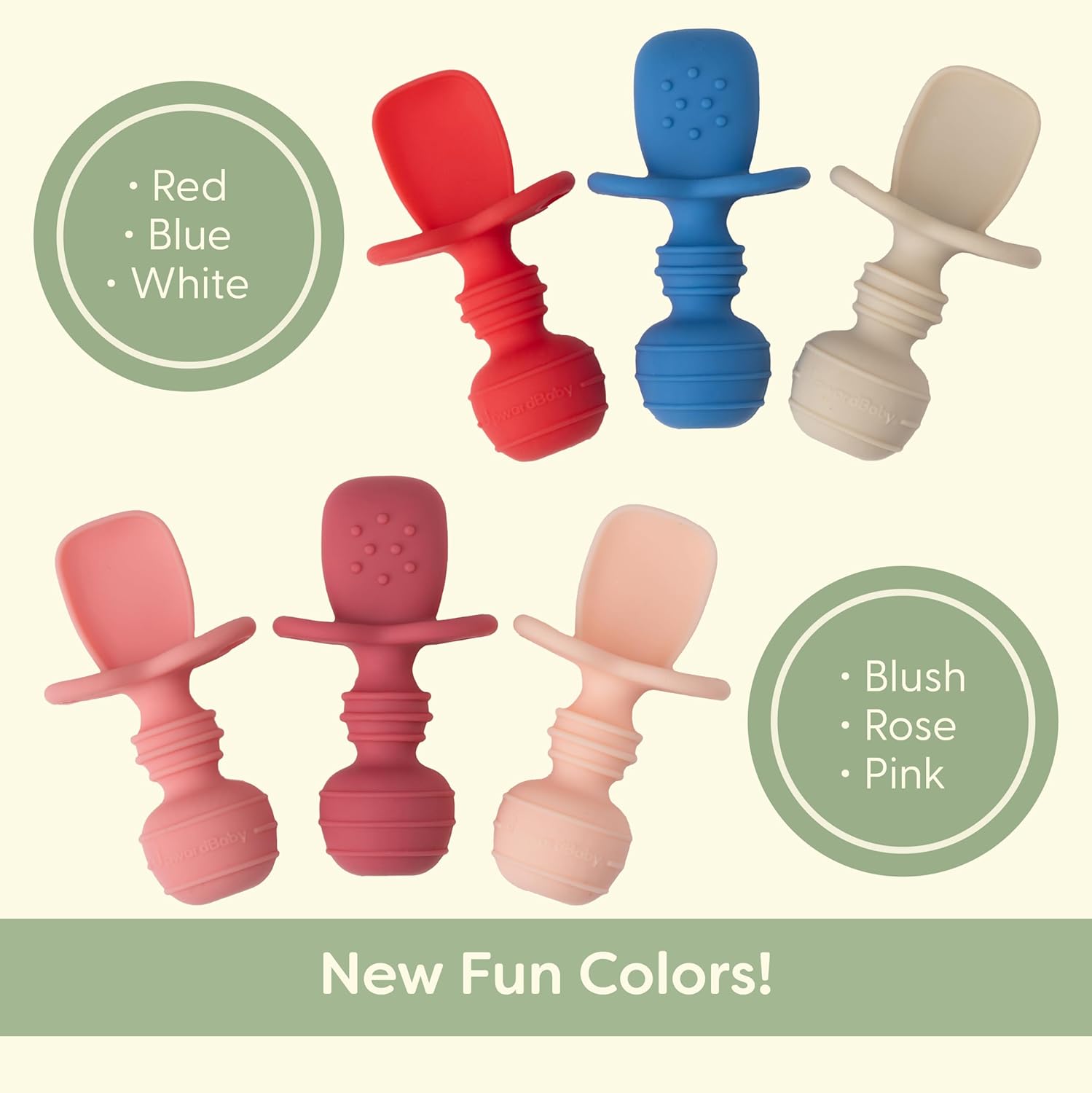 BPA-Free Silicone Baby Spoons for Self-Feeding 4 Months